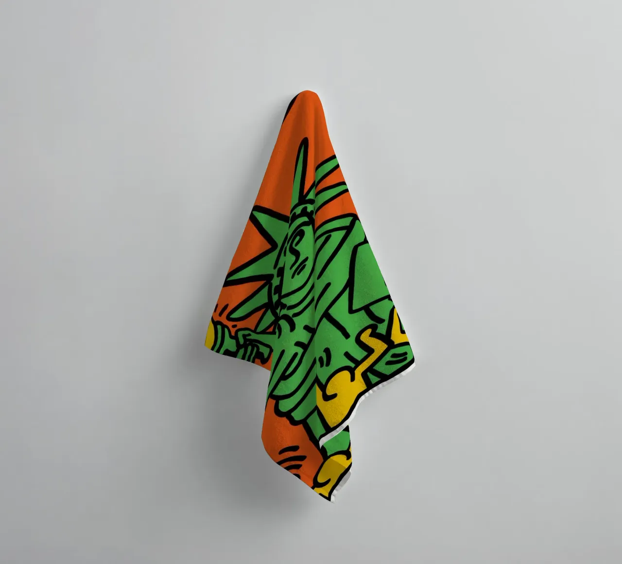 Keith Haring Statua della Libertà Pop Art asciugamano da bagno da ClubArt