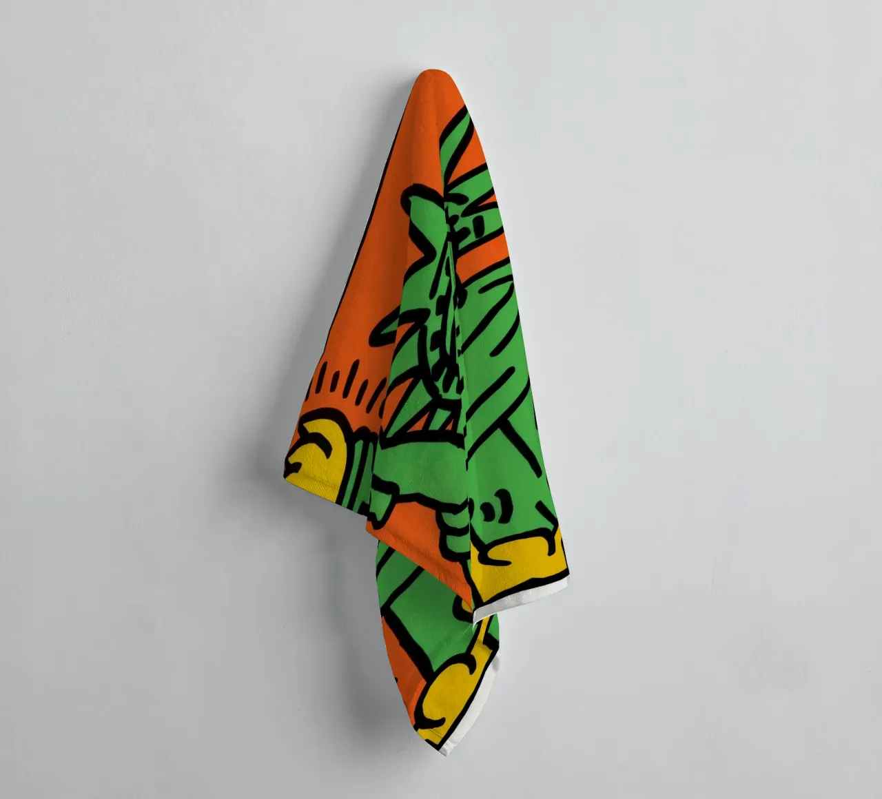 Keith Haring Statua della Libertà Pop Art asciugamano da bagno da ClubArt