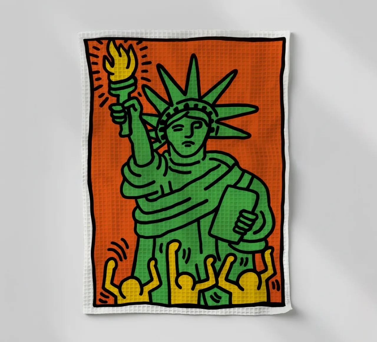 Keith Haring Statua della Libertà Pop Art canovaccio da cucina da ClubArt