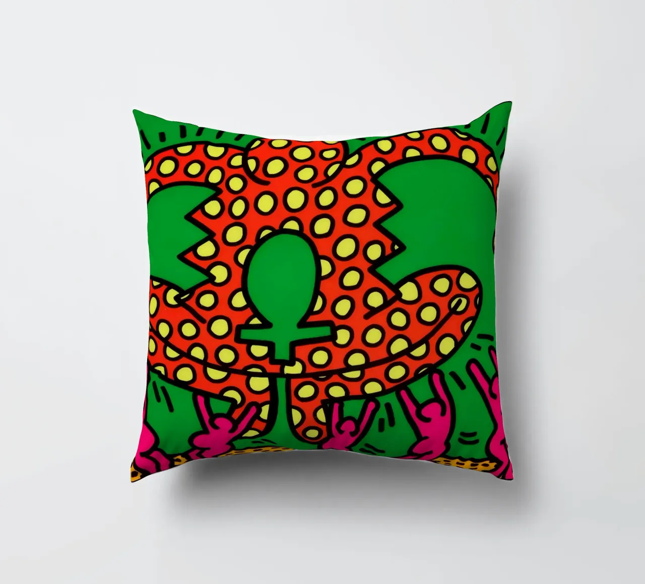 Keith Haring De vruchtbaarheidssuite Pop Art kussen van ClubArt