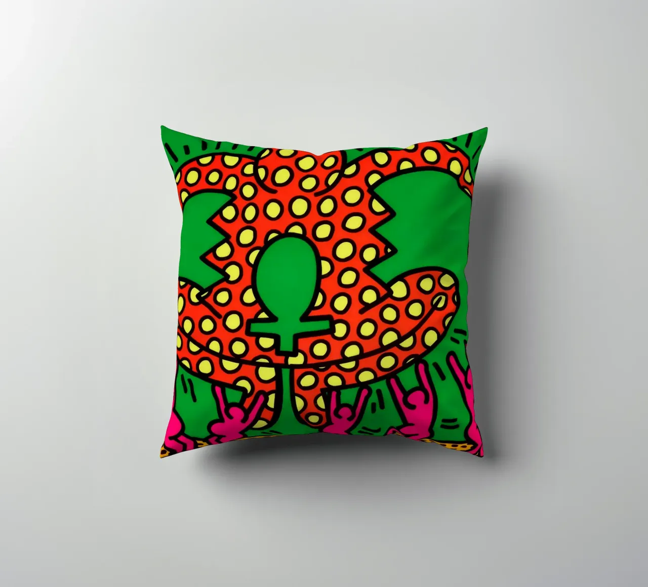 Keith Haring De vruchtbaarheidssuite Pop Art kussen van ClubArt