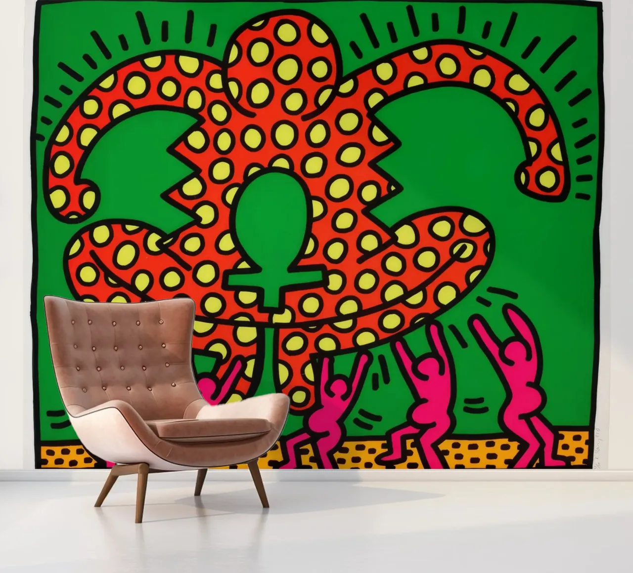 Keith Haring De vruchtbaarheidssuite Pop Art fotobehang van ClubArt