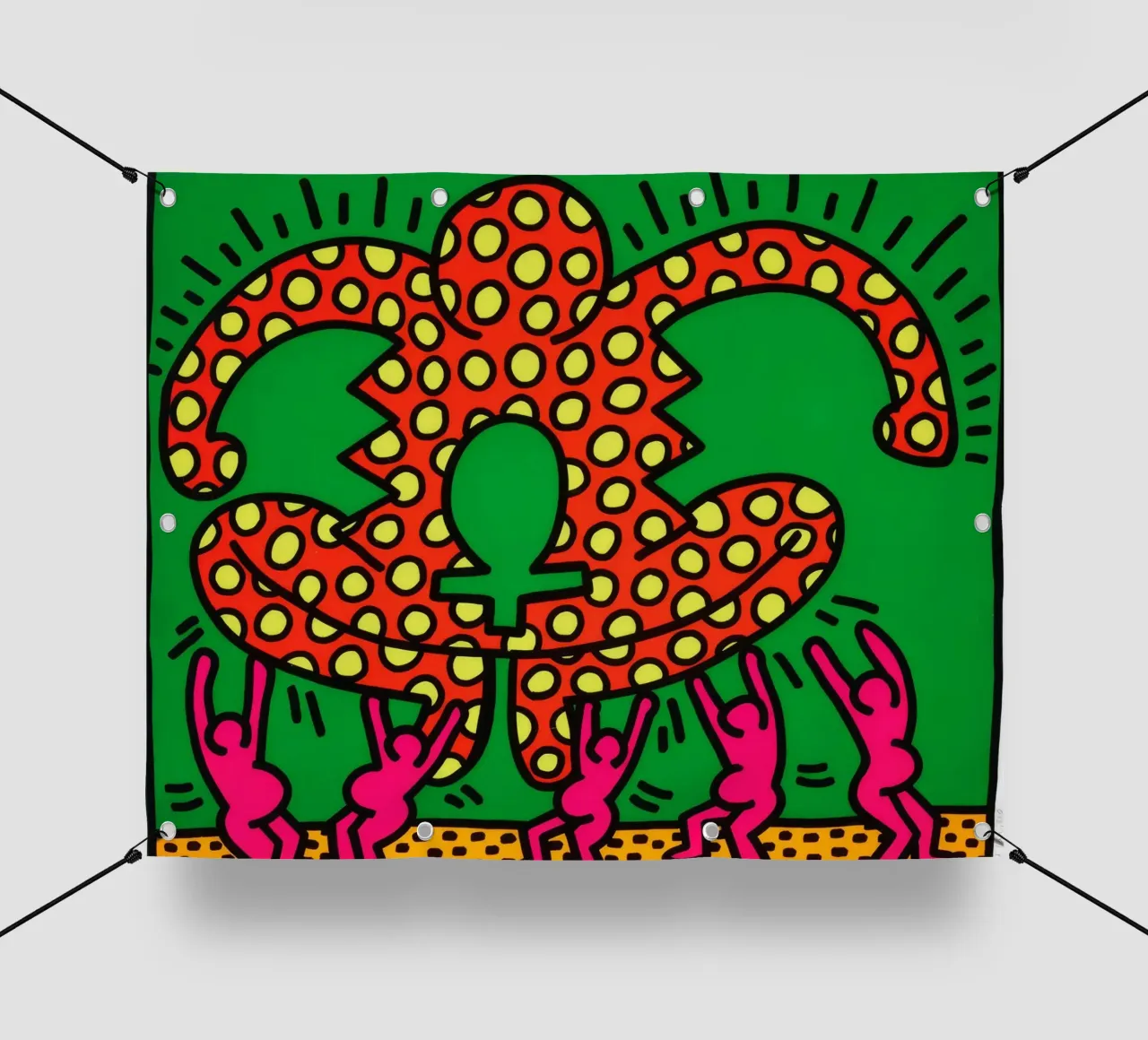 Keith Haring De vruchtbaarheidssuite Pop Art pvc-zeil van ClubArt