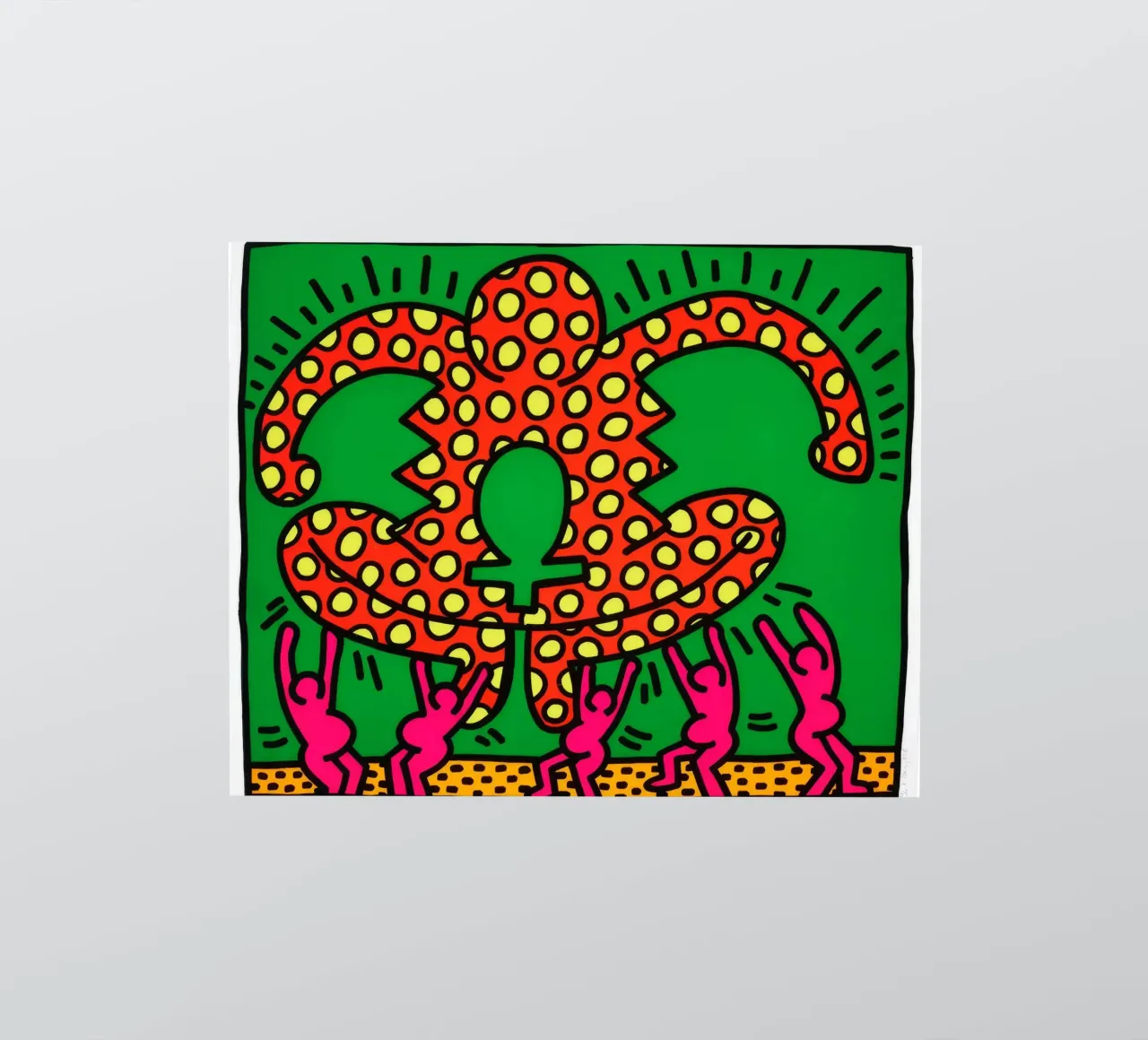 Keith Haring De vruchtbaarheidssuite Pop Art sticker van ClubArt