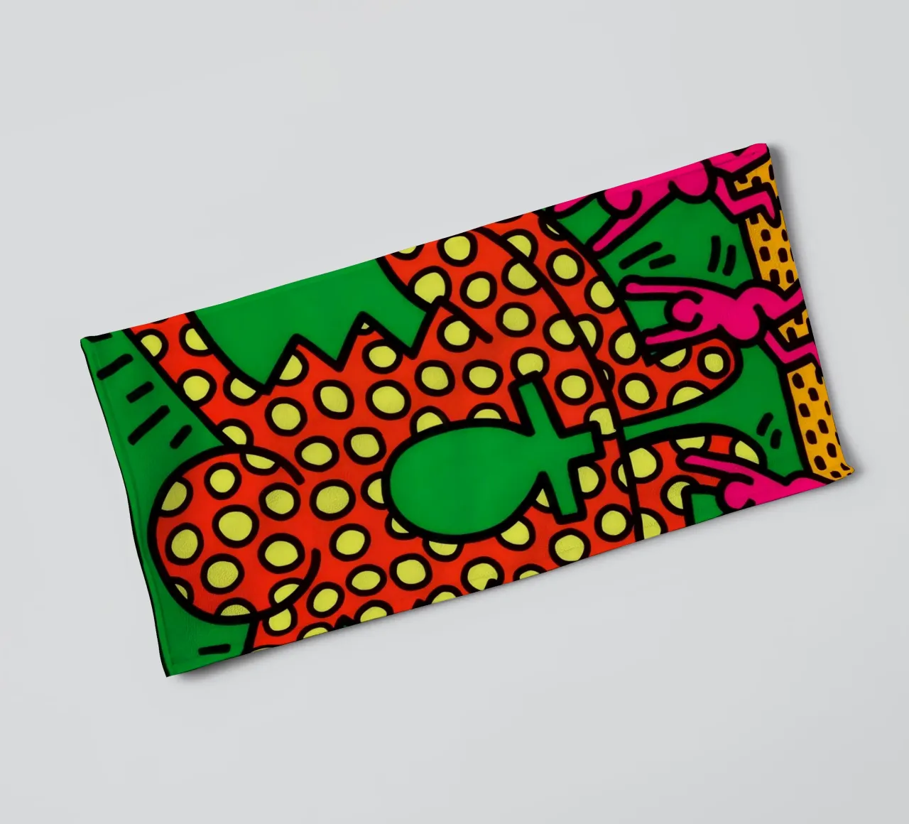 Keith Haring De vruchtbaarheidssuite Pop Art badhanddoek van ClubArt