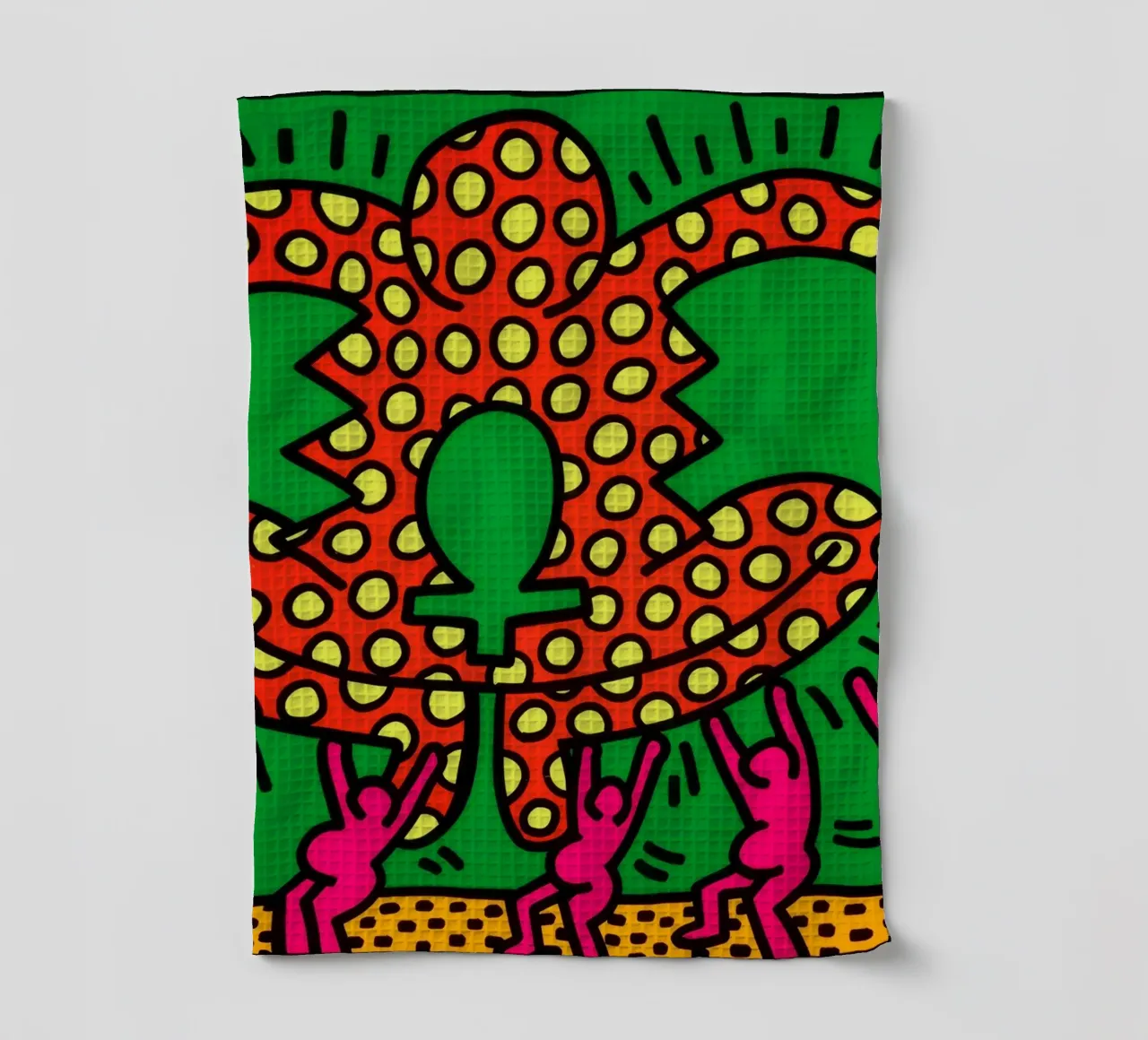 Keith Haring Die Fruchtbarkeits-Suite Pop Art Geschirrtuch von ClubArt