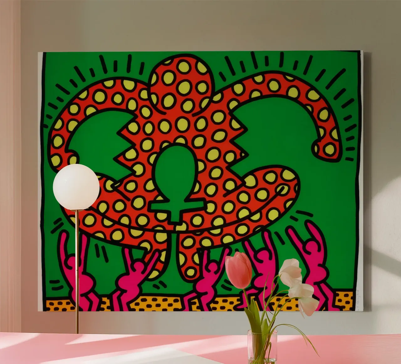 Keith Haring La suite de la fertilité Pop Art toile avec Caisse américaine de ClubArt