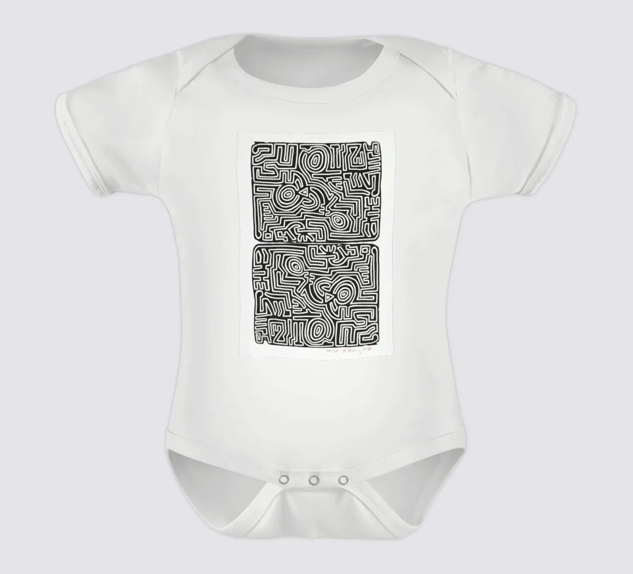 Keith Haring Il labirinto Stampa astratta body neonato maniche corte da ClubArt