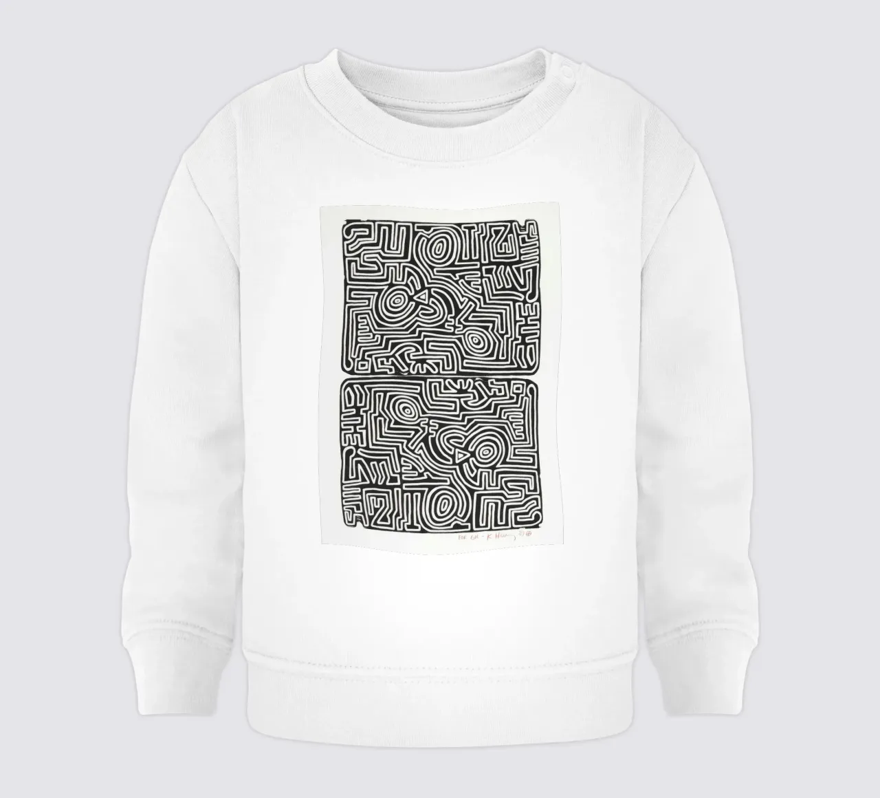 Keith Haring El laberinto Impresión abstracta sudadera de bebé de ClubArt