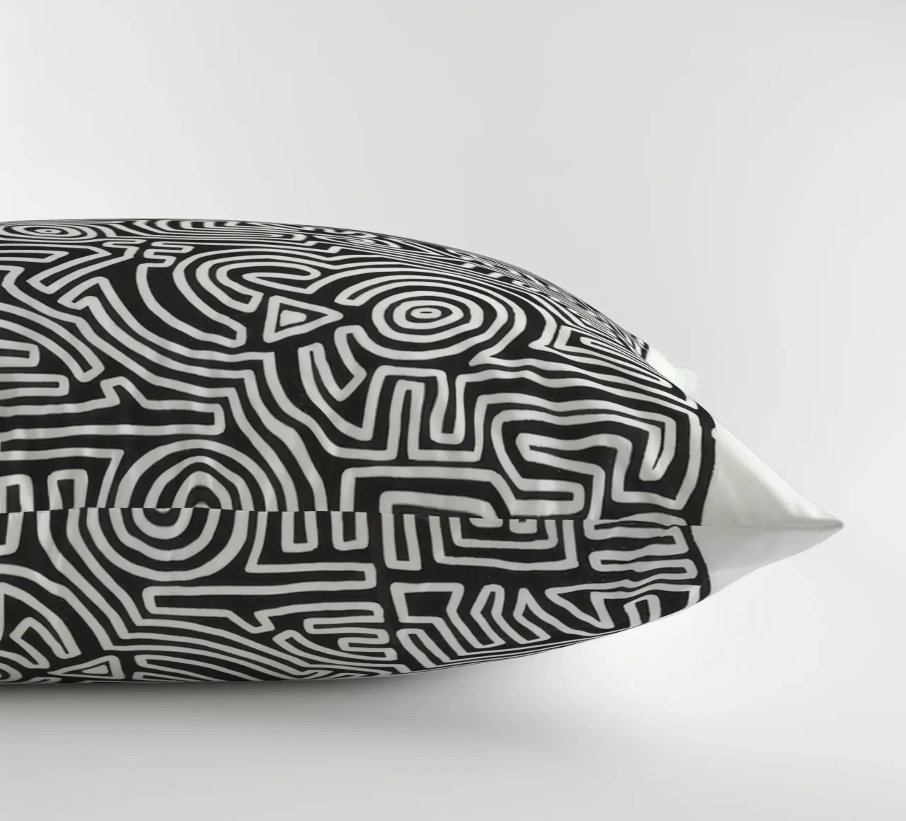 Keith Haring The Labyrinth Abstract Print decorative cushion by ClubArt