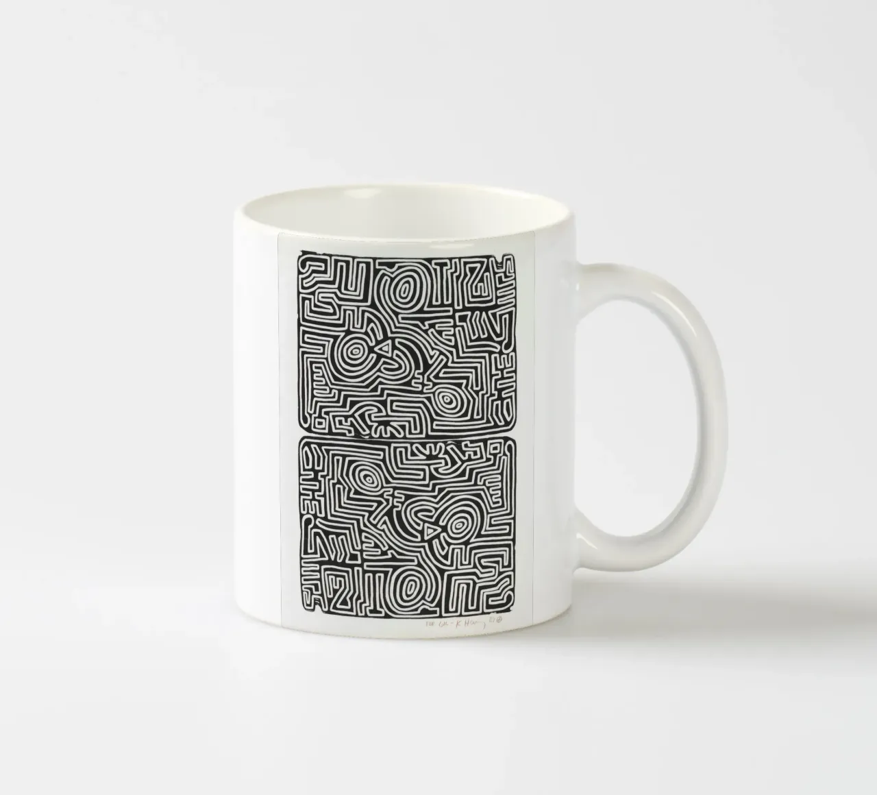 Keith Haring Het labyrint abstracte print keramische mok van ClubArt