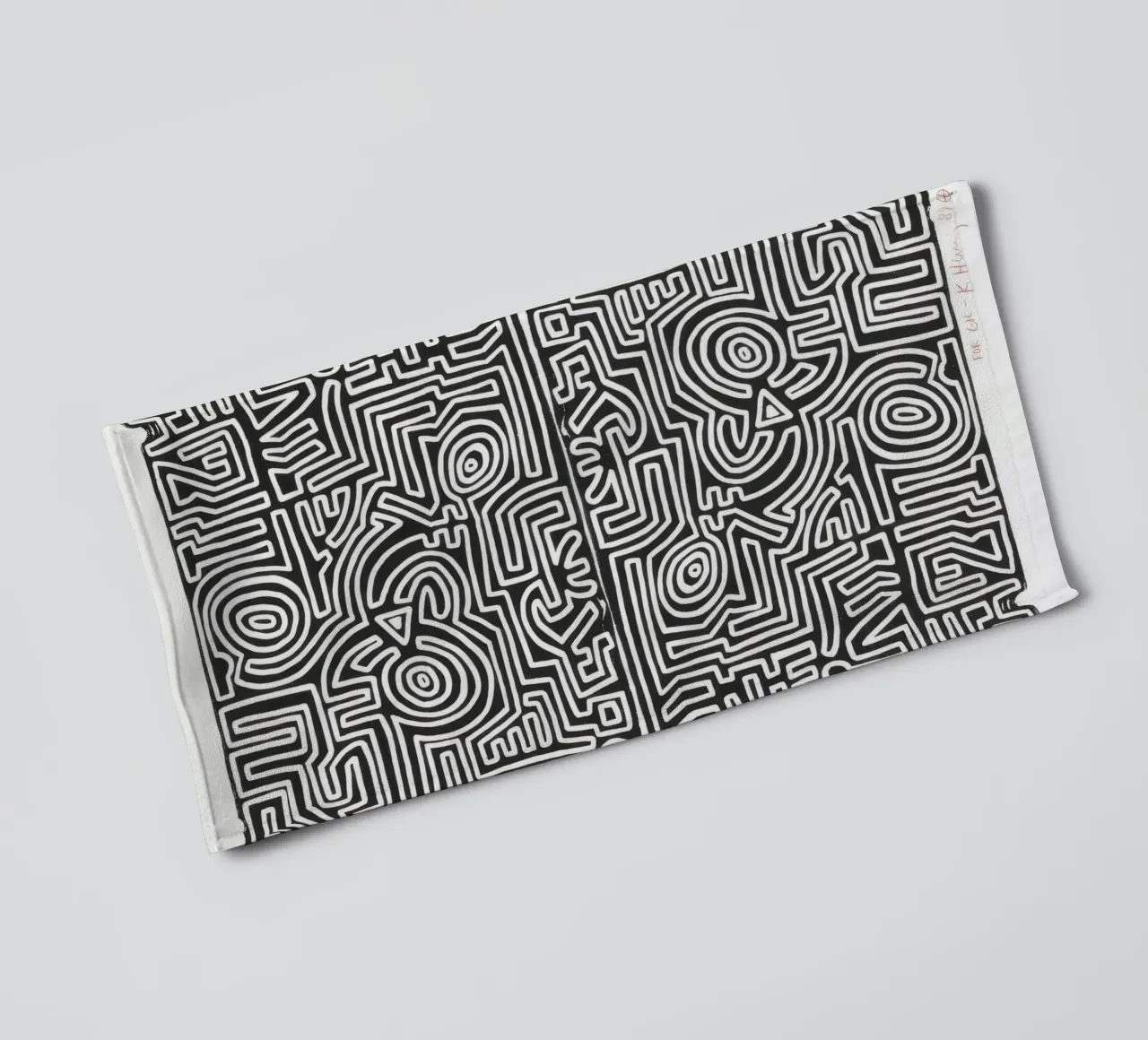 Keith Haring The Labyrinth Abstract Print towel by ClubArt