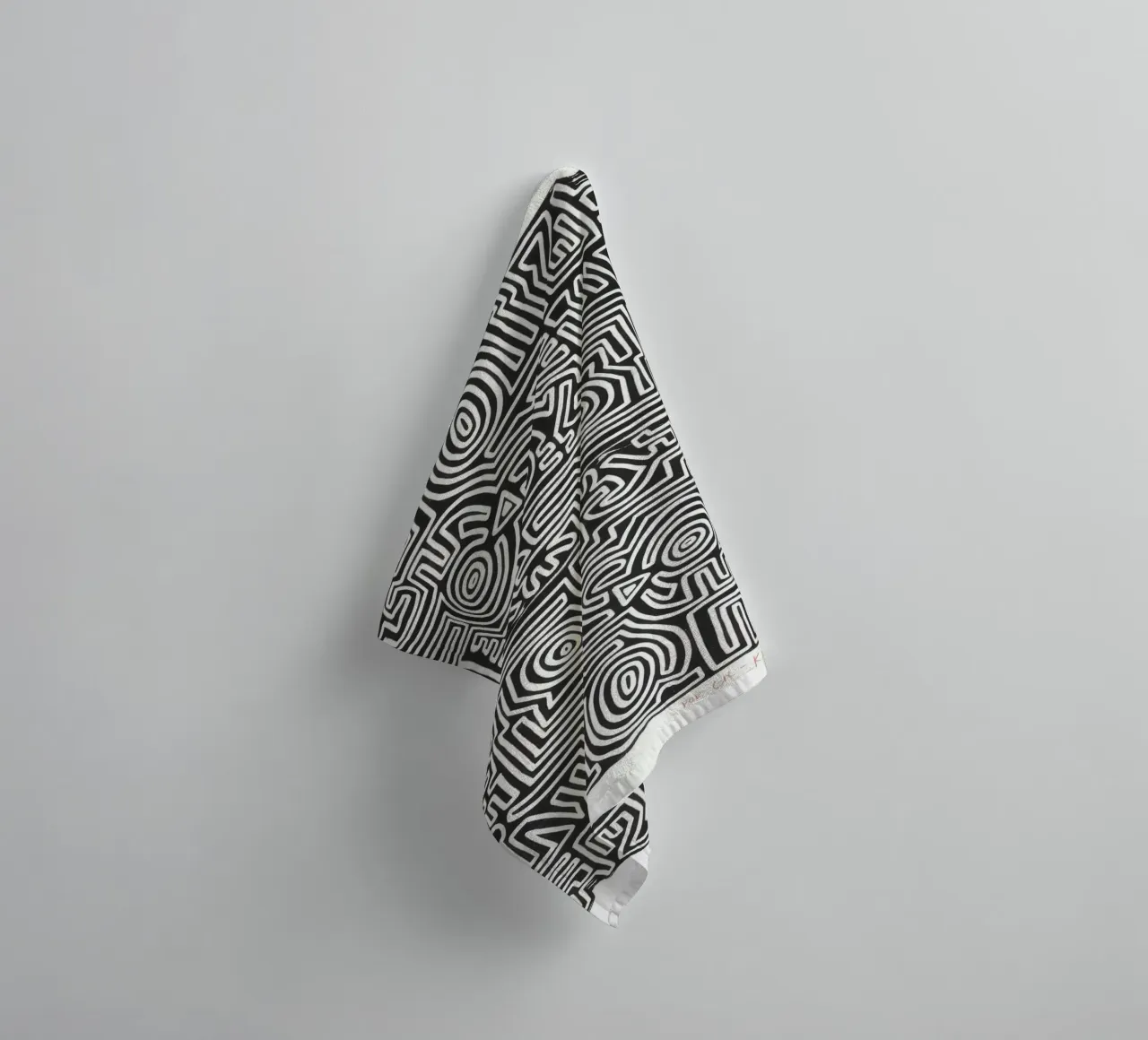 Keith Haring The Labyrinth Abstract Print towel by ClubArt