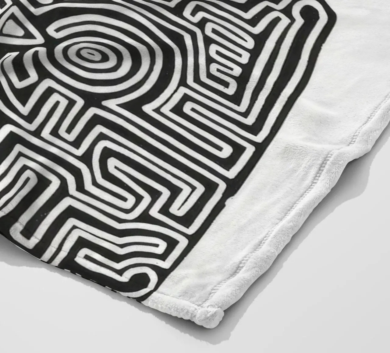 Keith Haring Het labyrint abstracte print fleecedeken van ClubArt