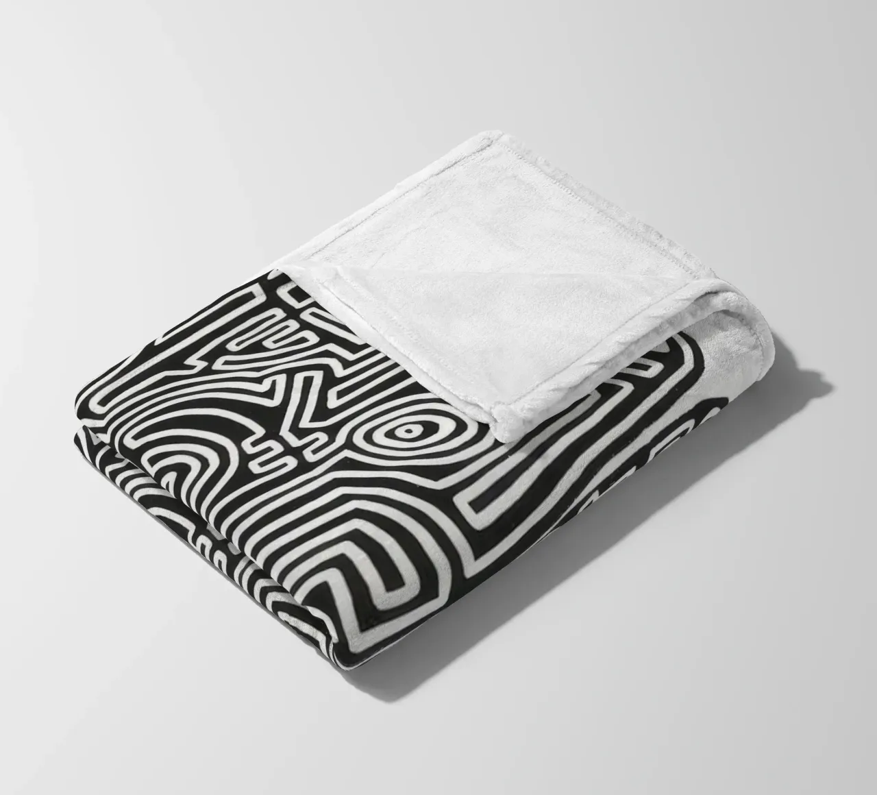Keith Haring Het labyrint abstracte print fleecedeken van ClubArt