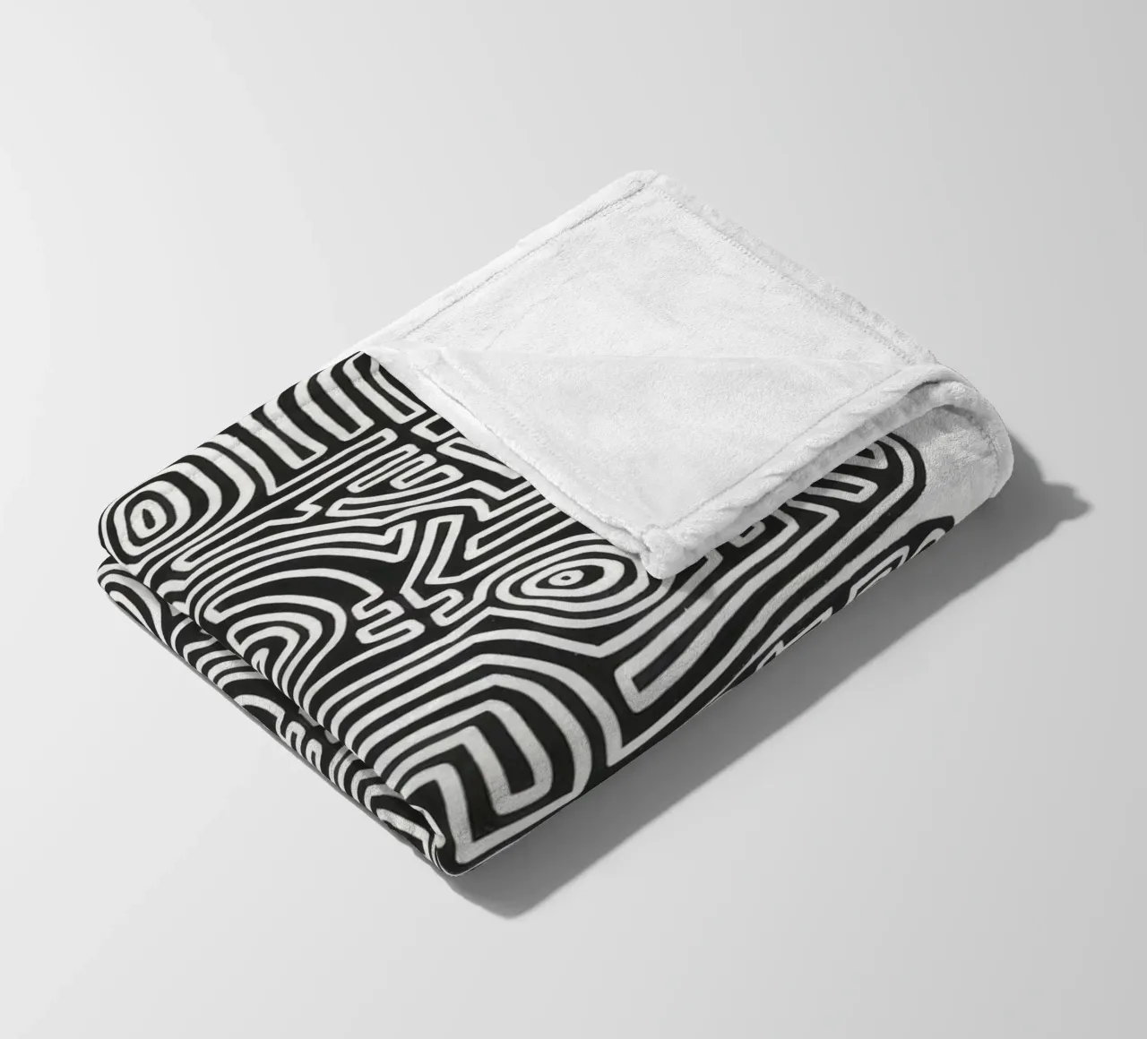 Keith Haring Het labyrint abstracte print fleecedeken van ClubArt