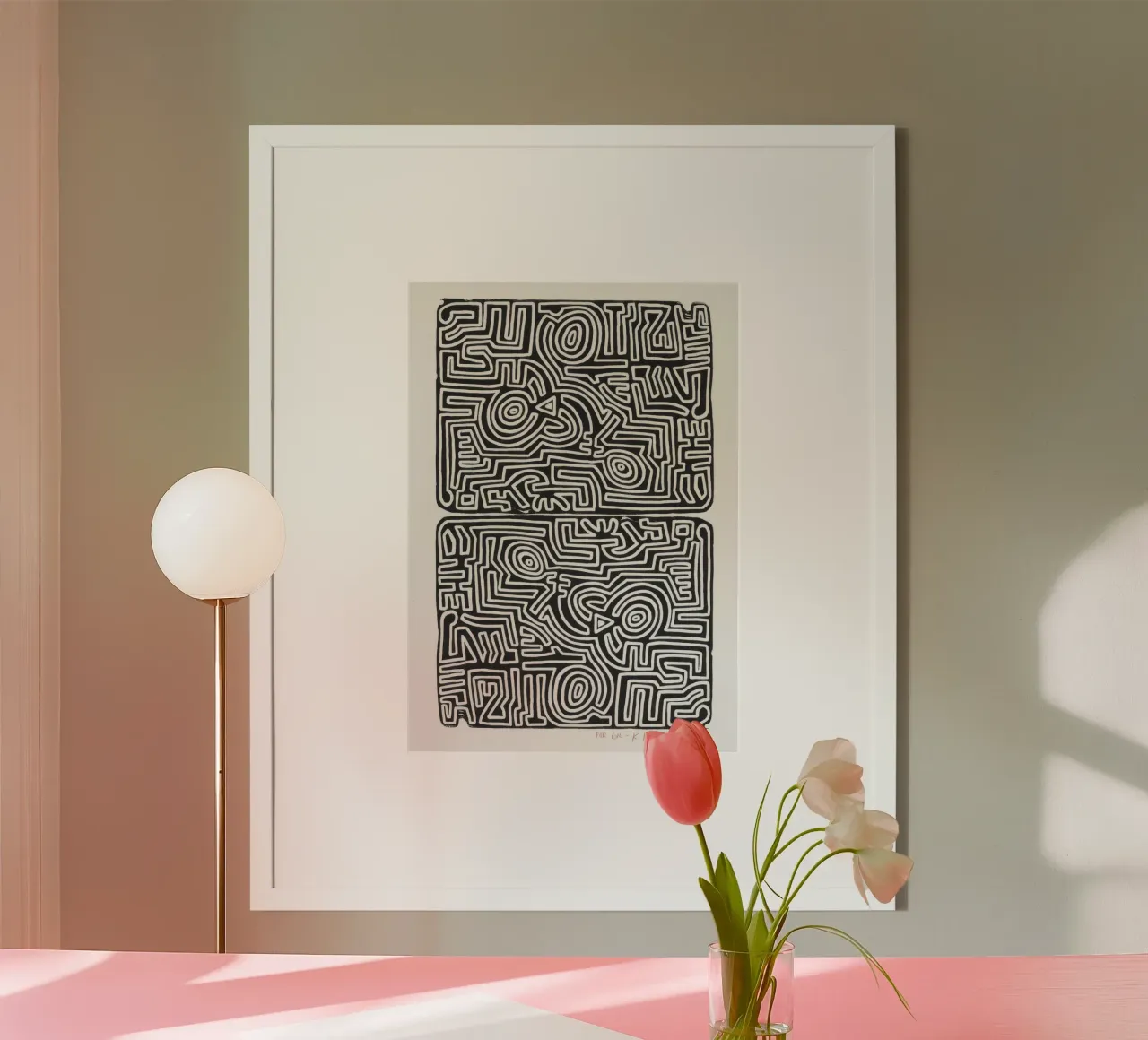 Keith Haring Il labirinto Stampa astratta poster da ClubArt