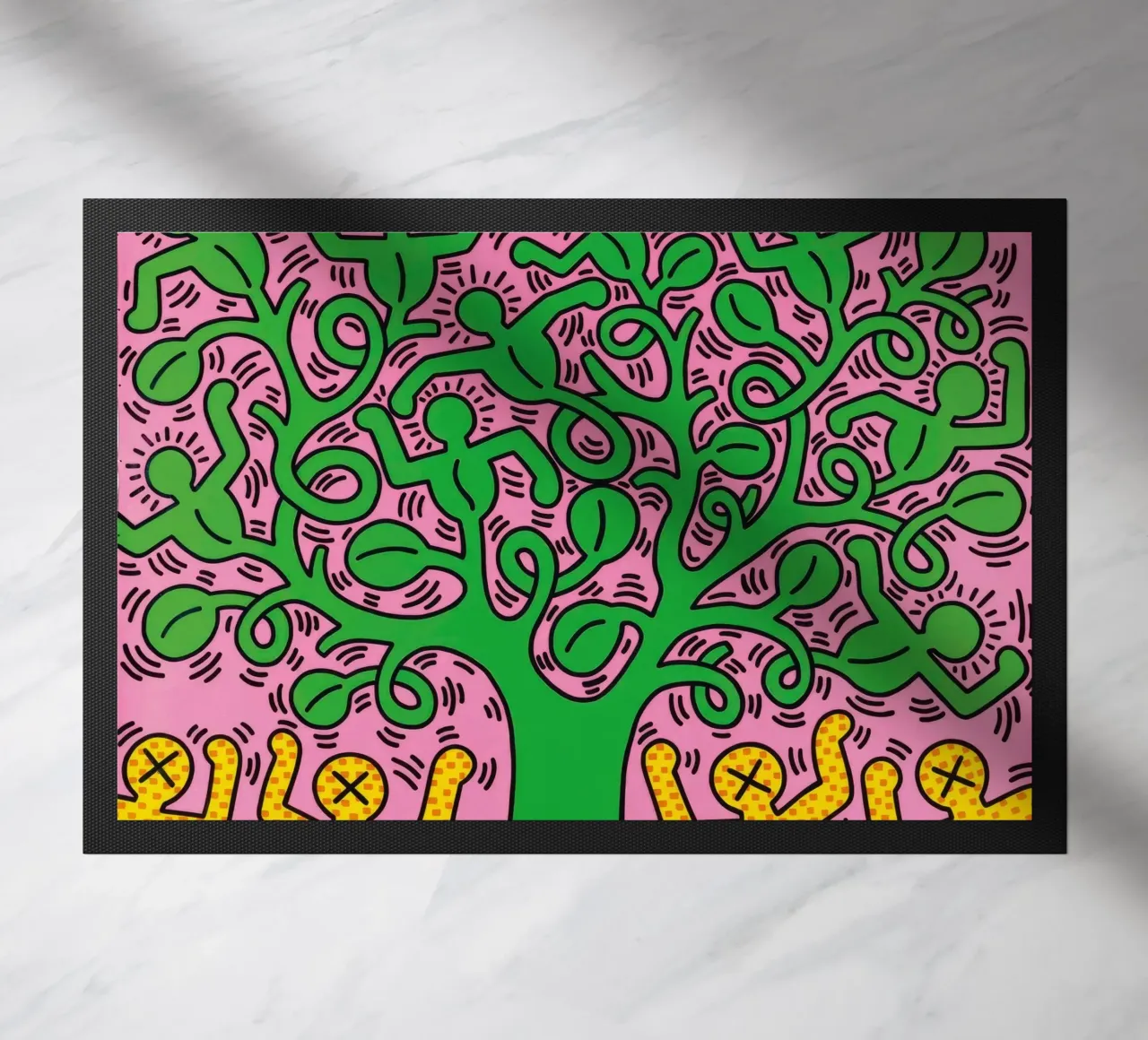 Keith Haring Tree of Life Pop Art Print paillasson de ClubArt