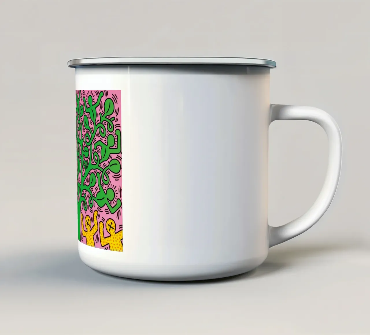 Keith Haring Tree of Life Pop Art Print mug en émail de ClubArt
