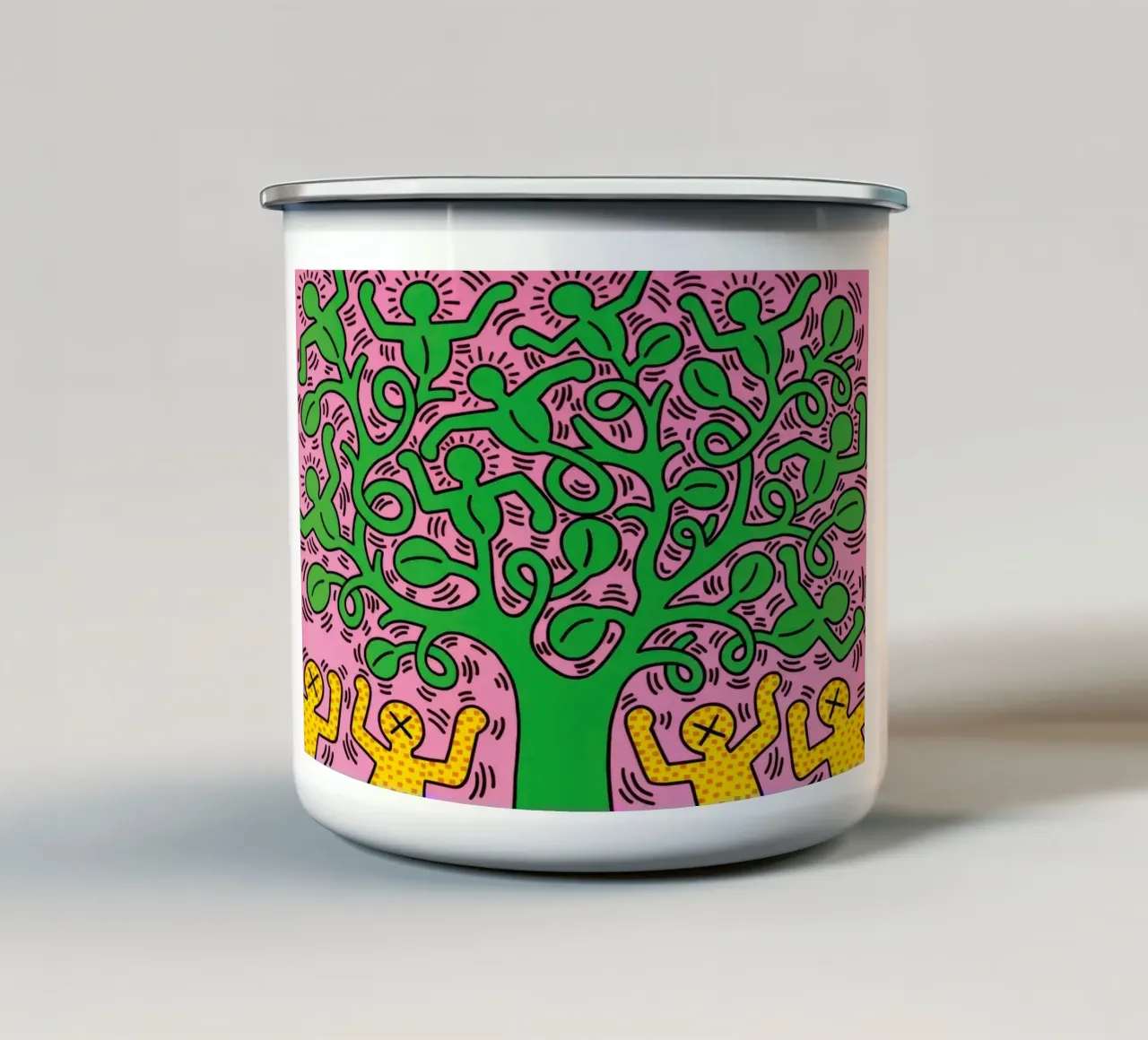 Keith Haring Tree of Life Pop Art Print mug en émail de ClubArt