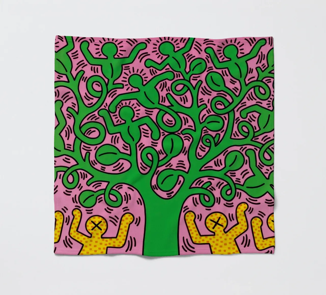 Keith Haring Tree of Life Pop Art Print plaid polaire de ClubArt