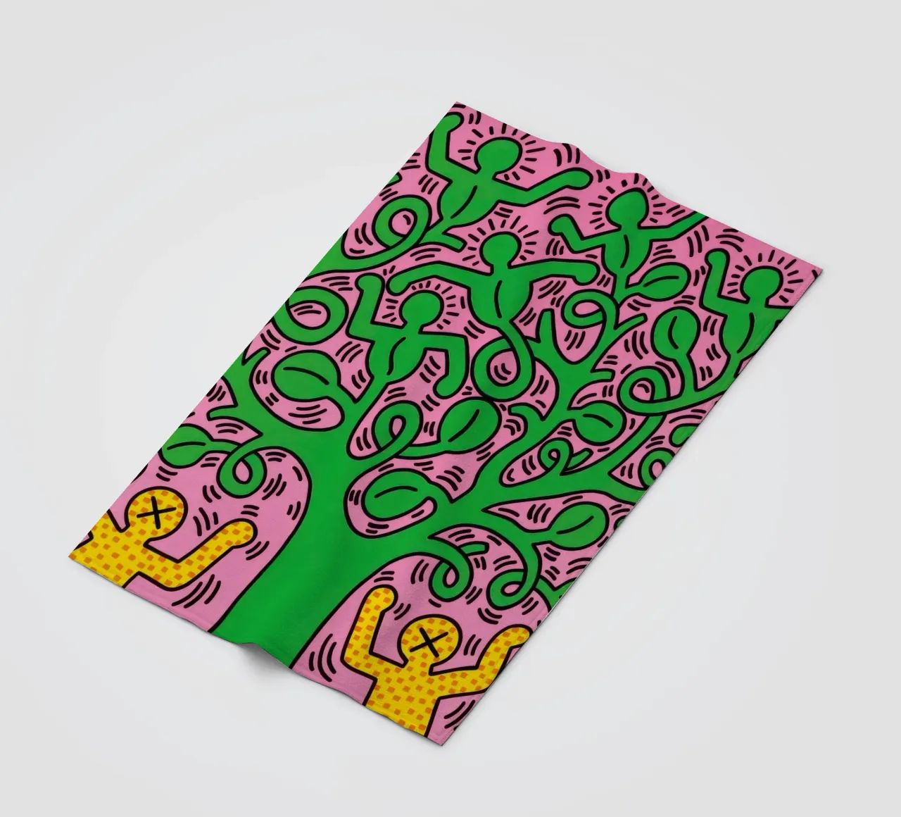 Keith Haring Tree of Life Pop Art Print plaid polaire de ClubArt
