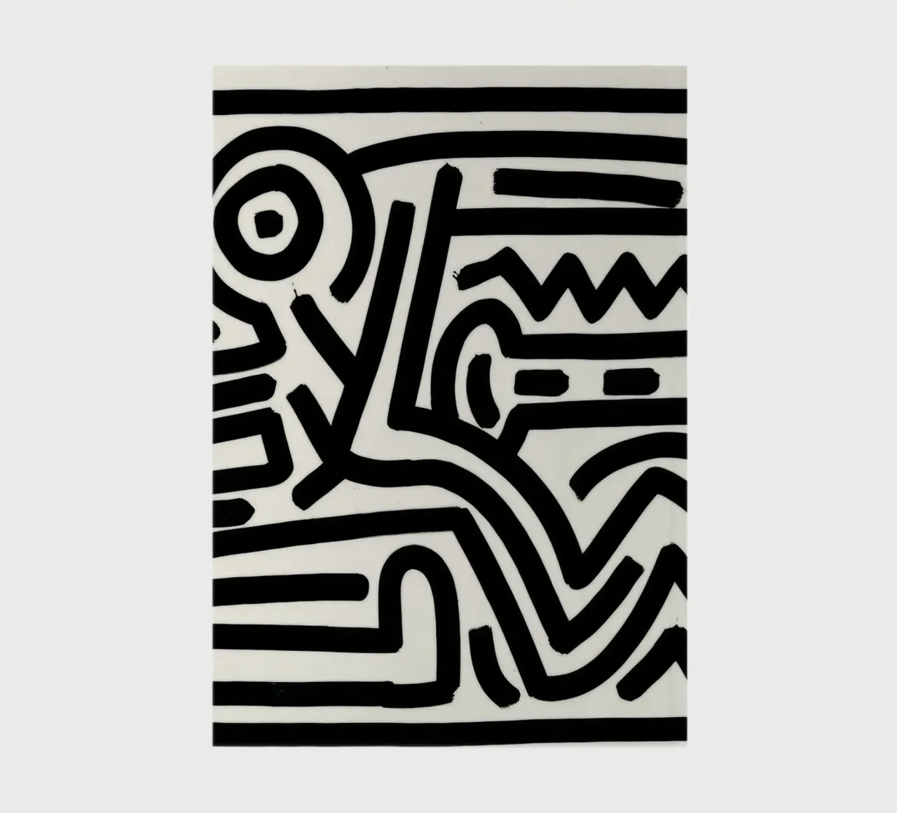 Keith Haring Untitled Abstract Line Art notebook by ClubArt