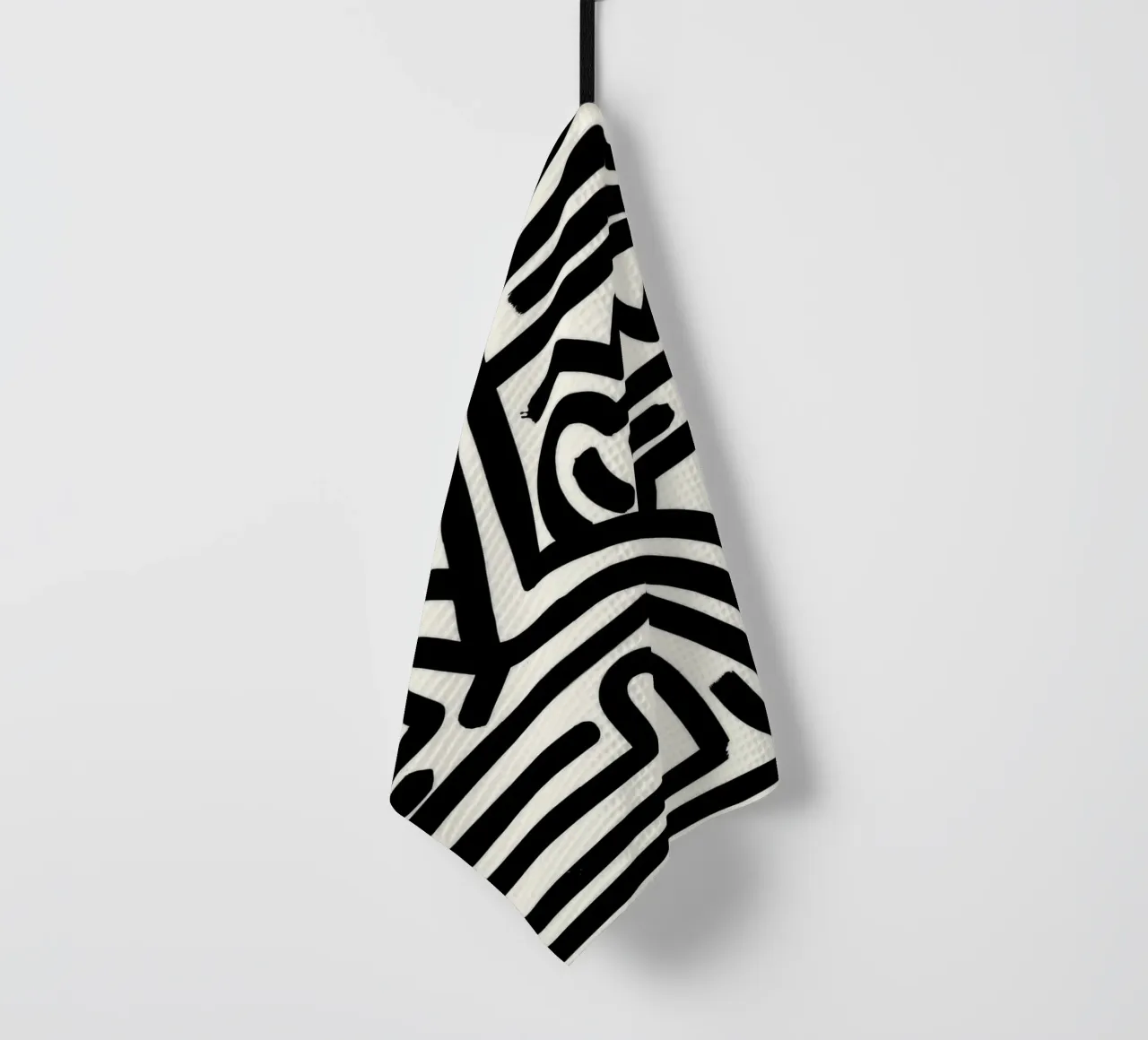 Keith Haring Untitled Abstract Line Art (sans titre) torchon de ClubArt