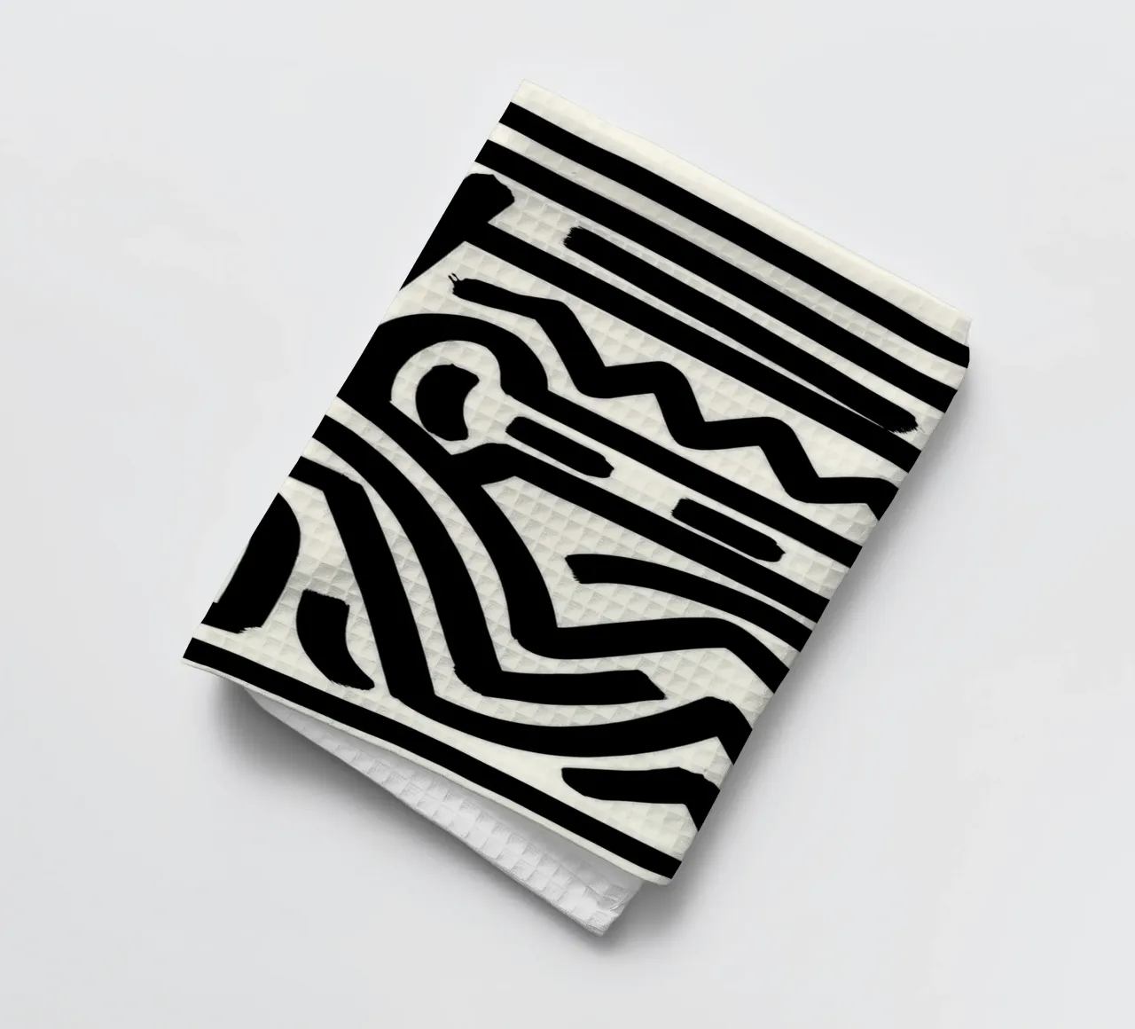 Keith Haring Untitled Abstract Line Art (sans titre) torchon de ClubArt