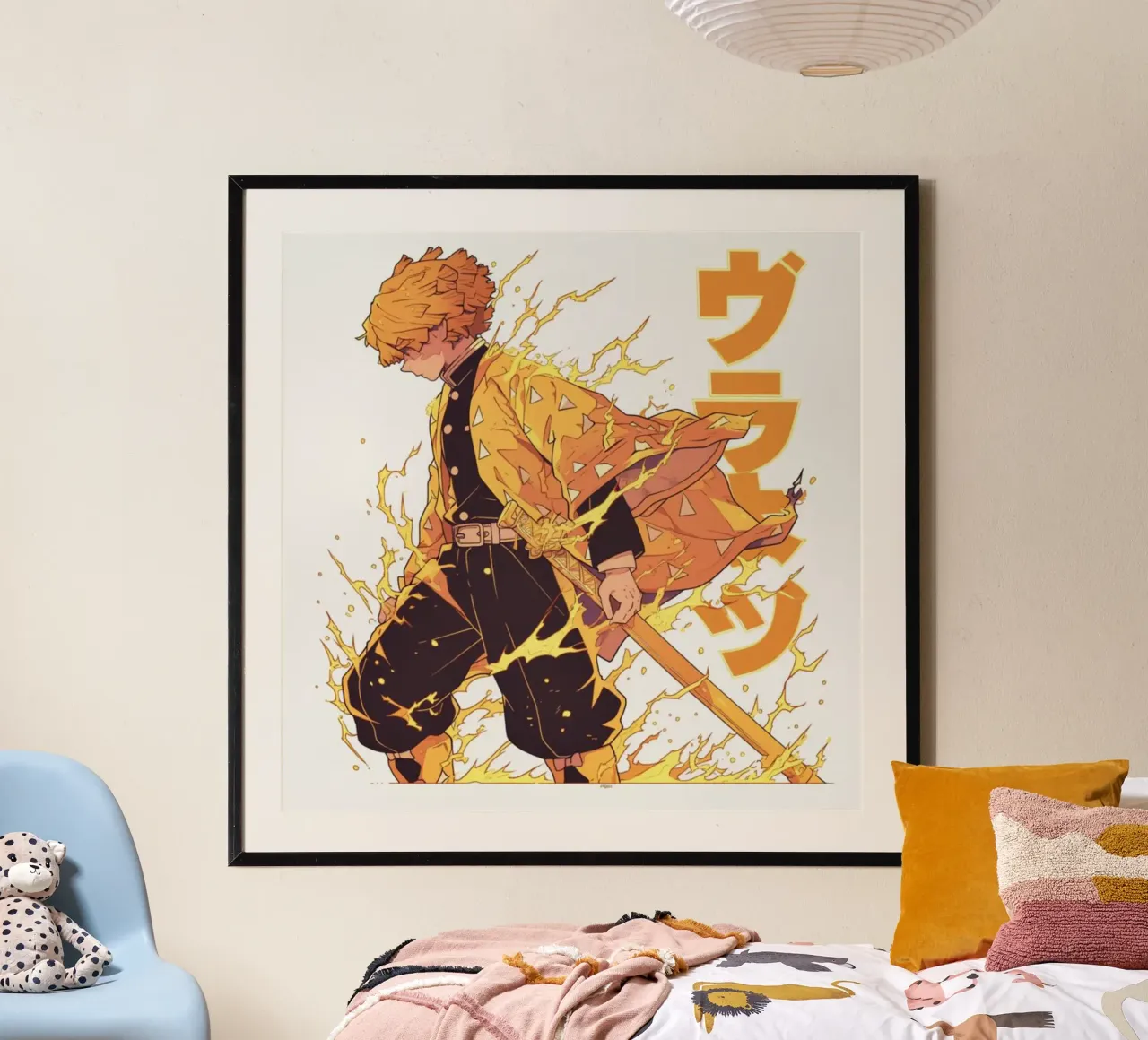 Demon Stroyer Kimetsu No Yaiba Classic 2 poster con telaio in legno da igoshartwrks
