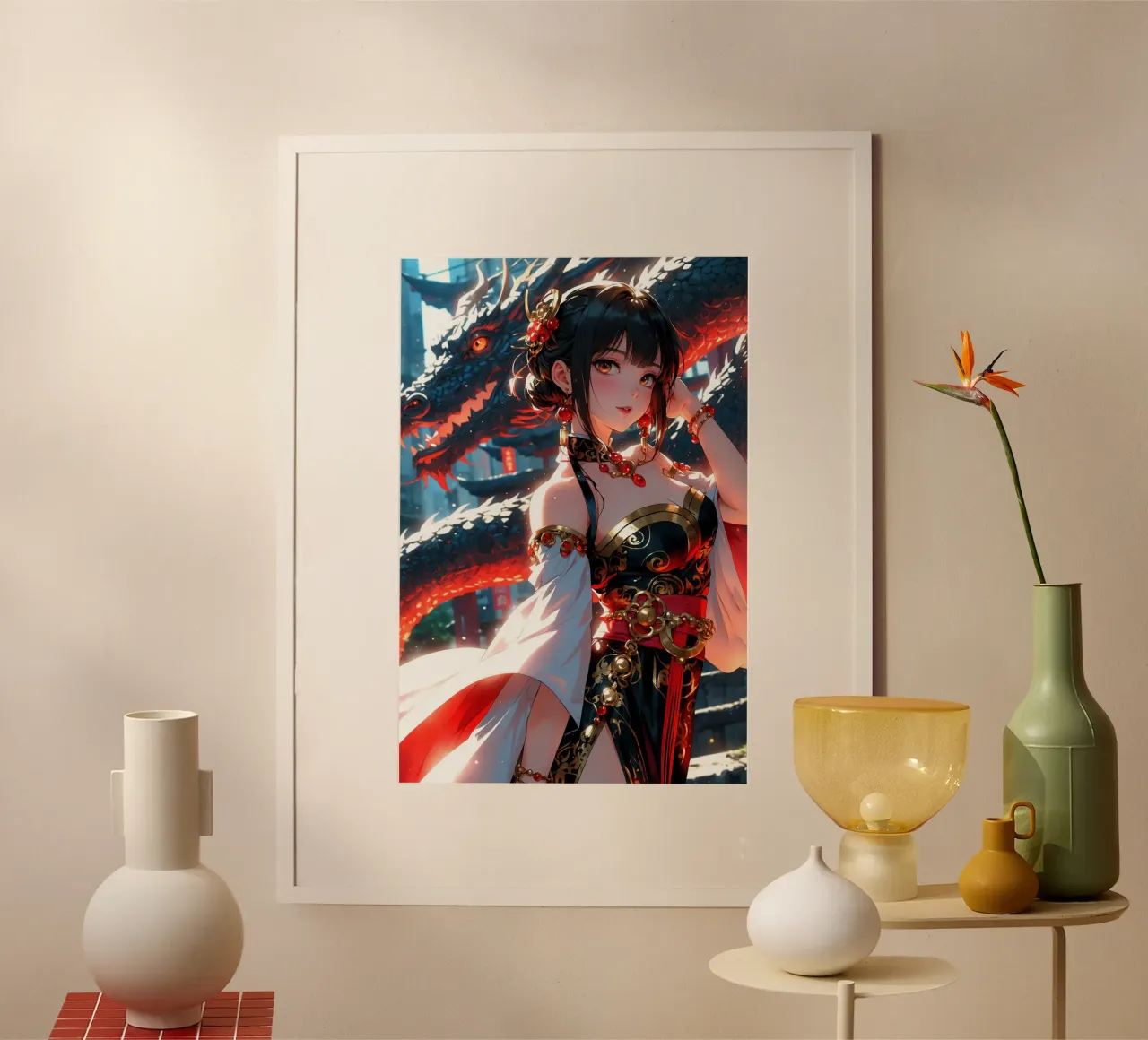 Bella ragazza Anime poster da Voxel Visionaries