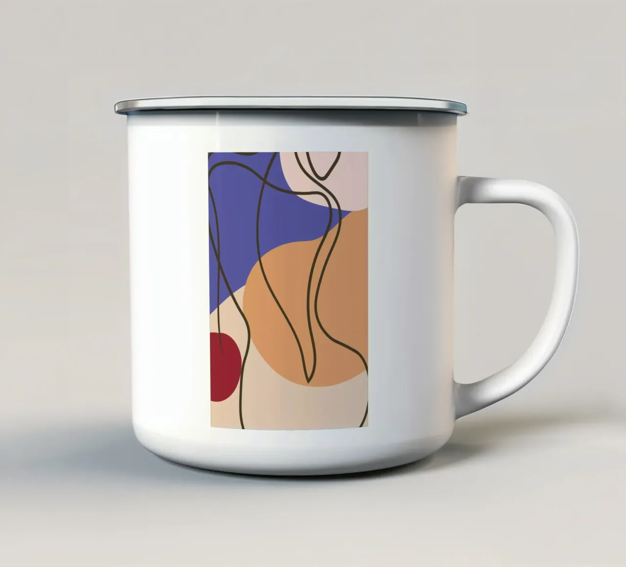 Abstract | Poster | Art  | Minimalist Decor | Organic Shapes tazza in smalto da PrintCessStudio