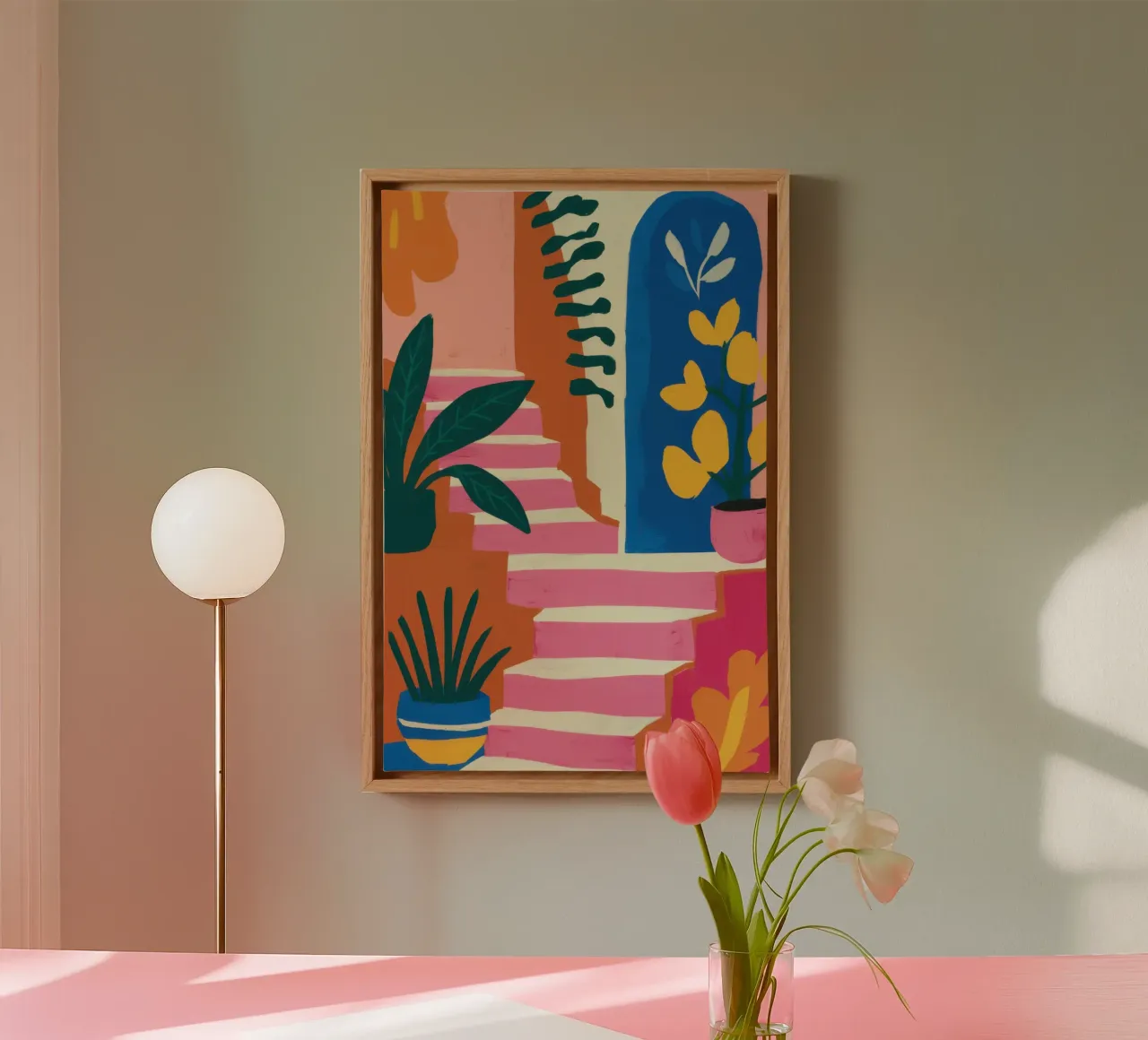 Sogno architettonico pastello tela con Cornice a cassetta da Sure Paint