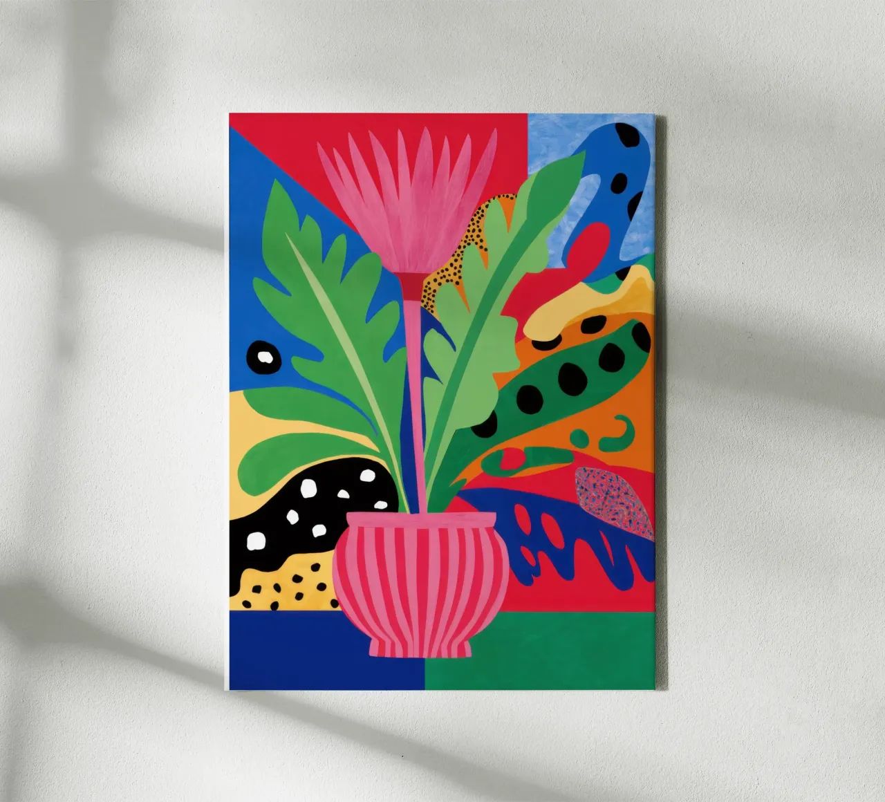 Vibrant Pink Bloom canvas met Baklijst van Enter Bloom