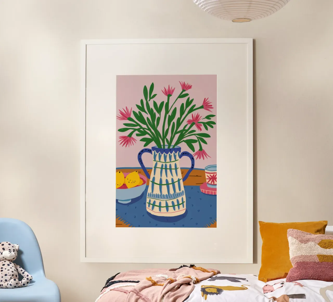 Brocca floreale rustica poster da Sure Paint