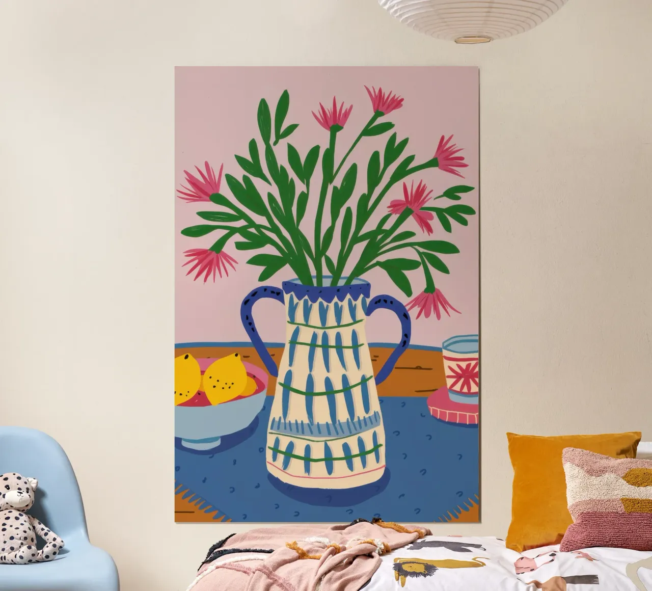 Brocca floreale rustica poster da Sure Paint
