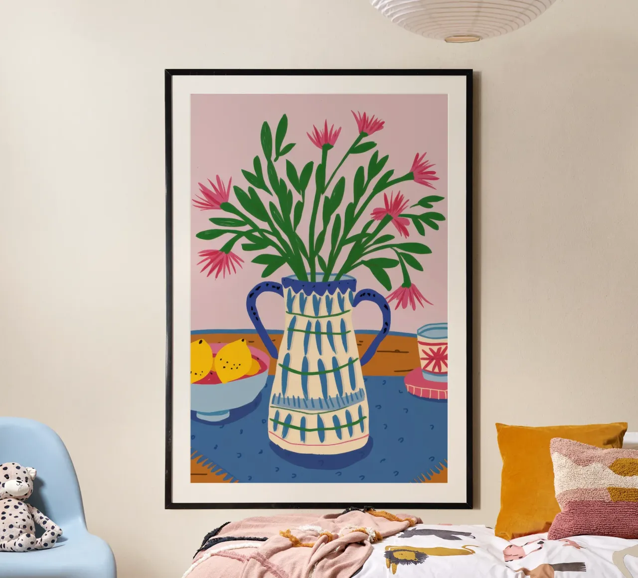 Brocca floreale rustica poster da Sure Paint