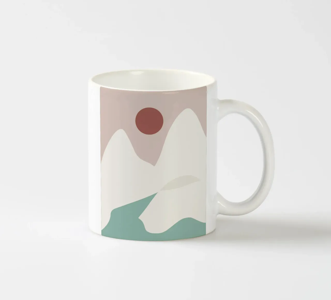 Paesaggio bianco 07 tazza in ceramica da Little Dean