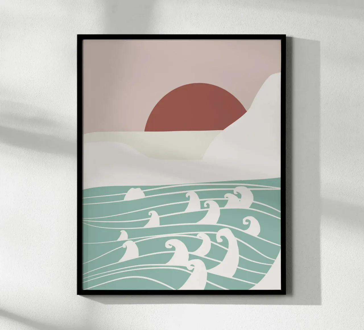 Paesaggio bianco 08 poster con telaio in plastica da Little Dean