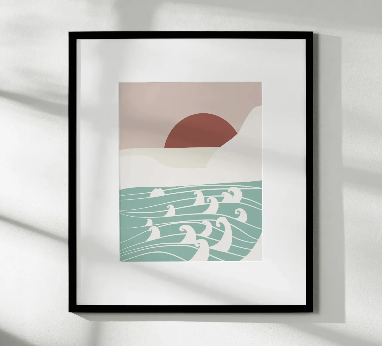 Paesaggio bianco 08 poster con telaio in plastica da Little Dean