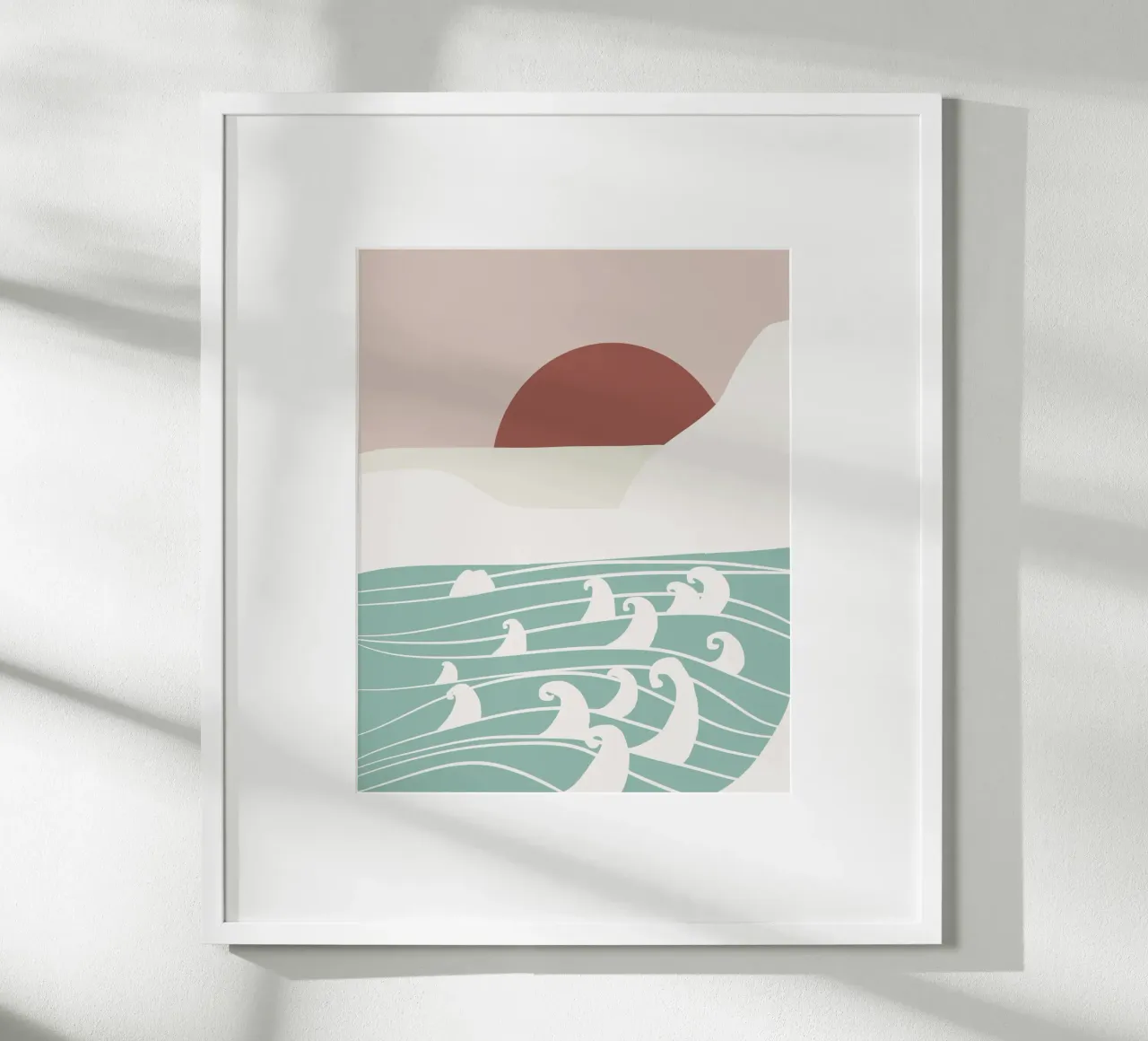 Paesaggio bianco 08 poster con telaio in plastica da Little Dean