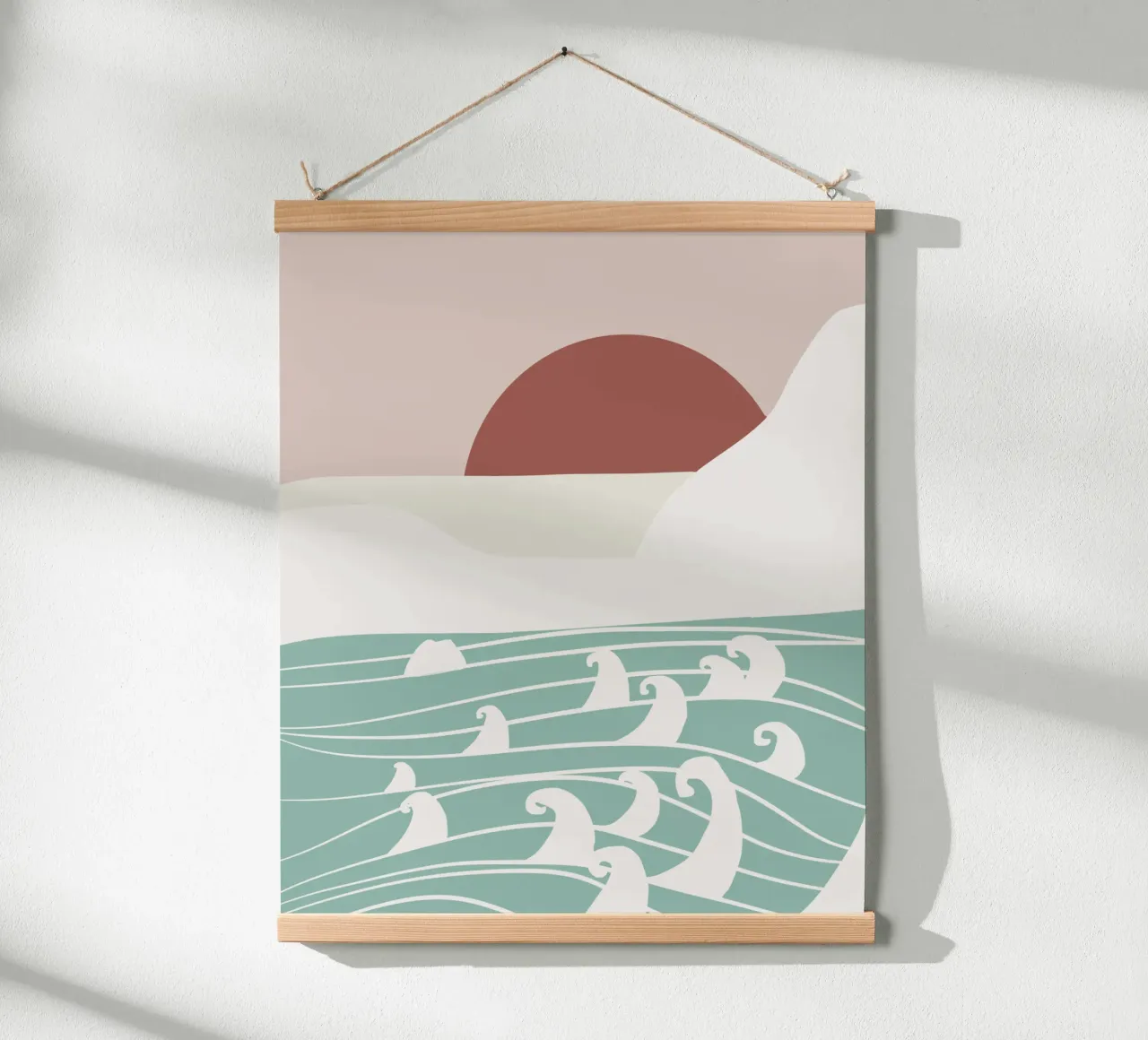 Paesaggio bianco 08 poster con telaio in plastica da Little Dean