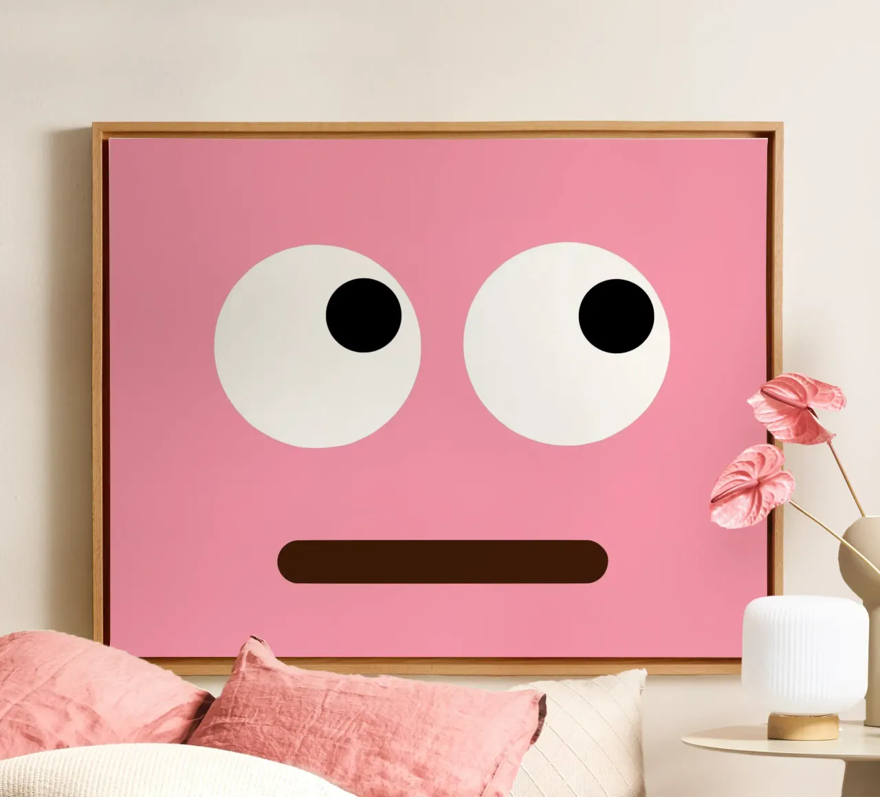 Nursery faces canvas with Floater frame by Little Dean