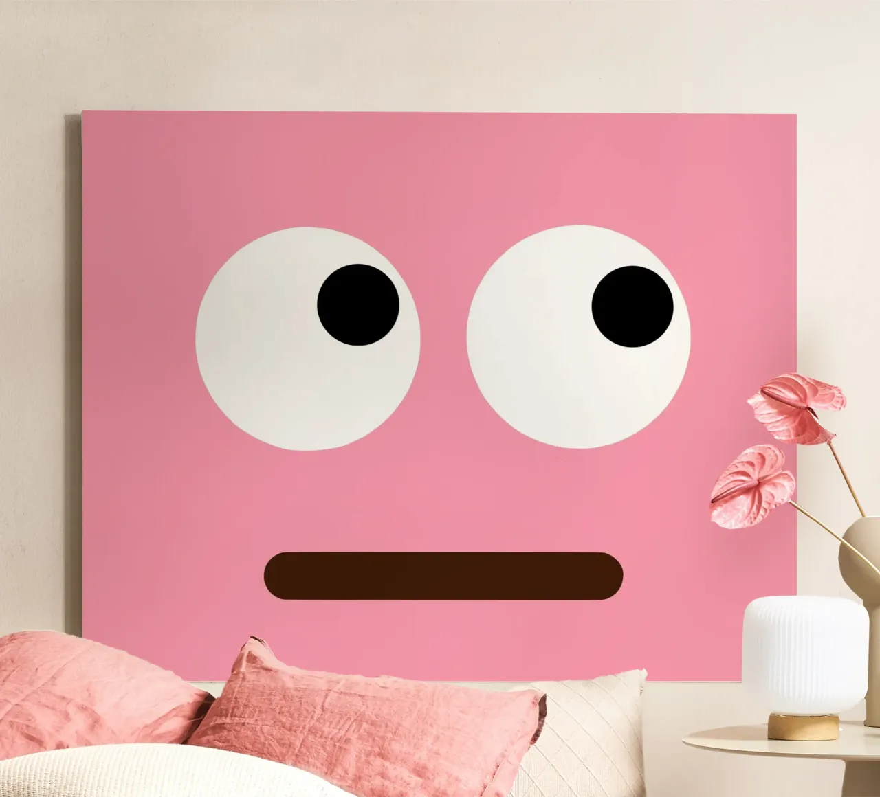 Nursery faces canvas with Floater frame by Little Dean