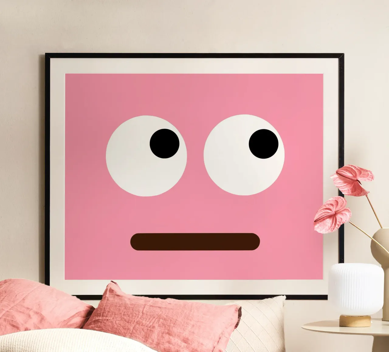 Facce da asilo nido poster con telaio in plastica da Little Dean