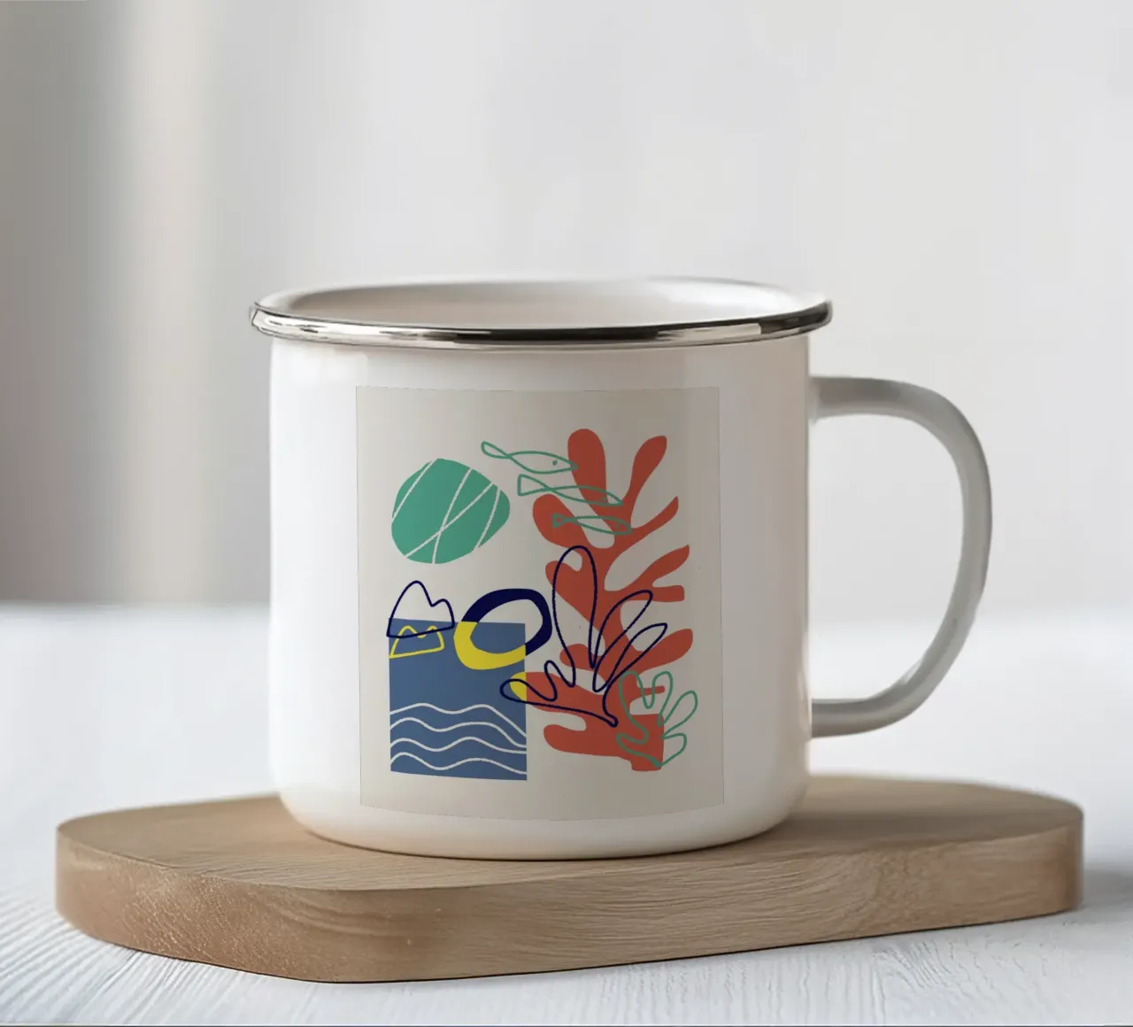 Mash up tricolore 09 tazza in smalto da Little Dean