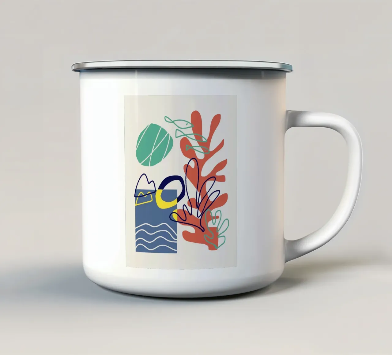 Mash up tricolore 09 tazza in smalto da Little Dean
