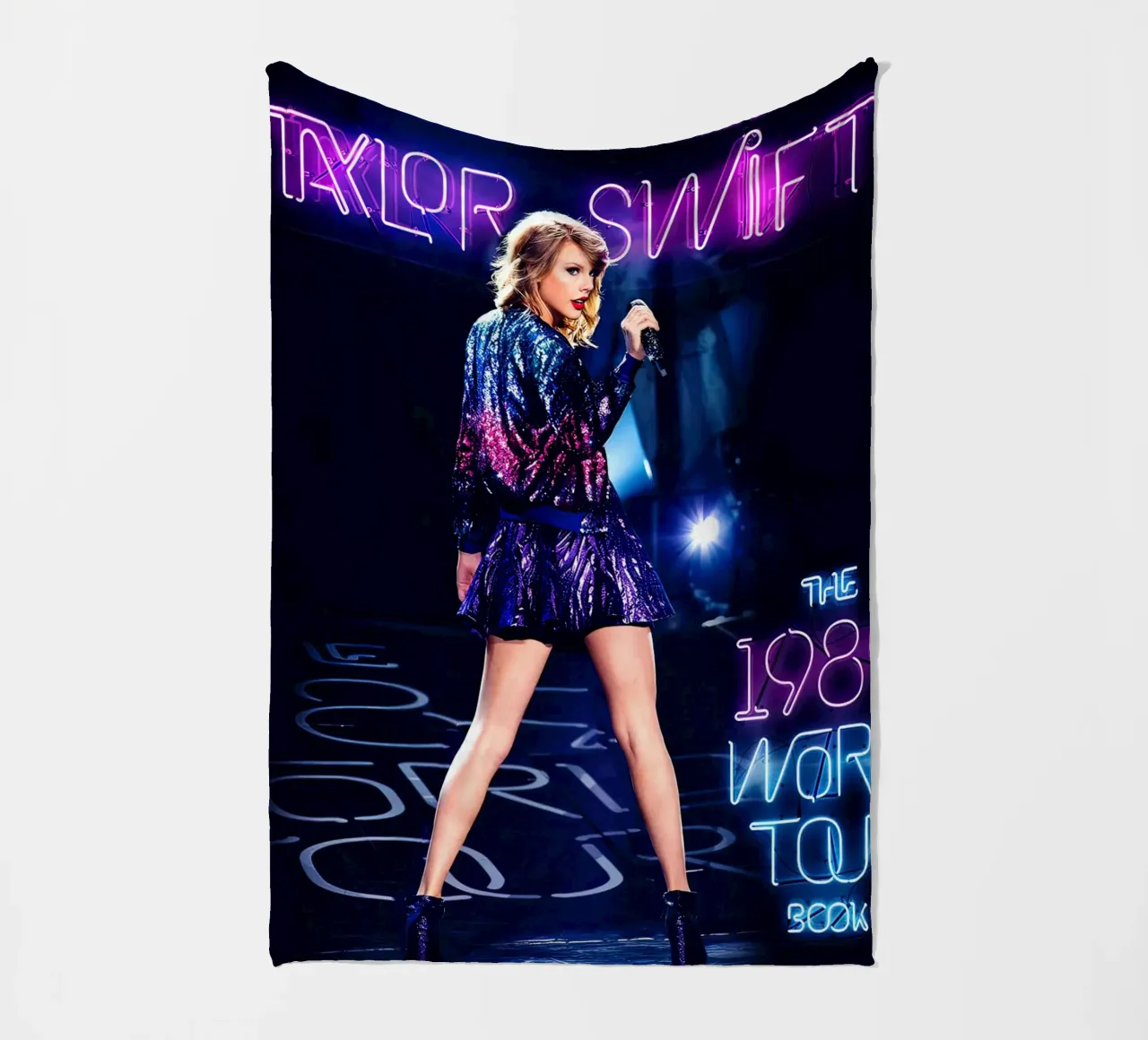 Taylor Swift al neon coperta in pile da shiners