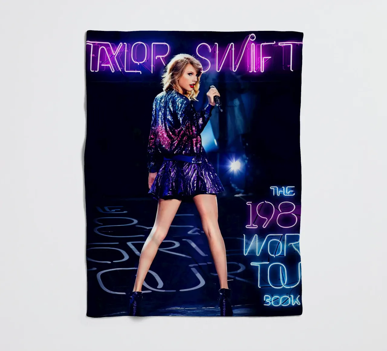 Taylor Swift al neon coperta in pile da shiners