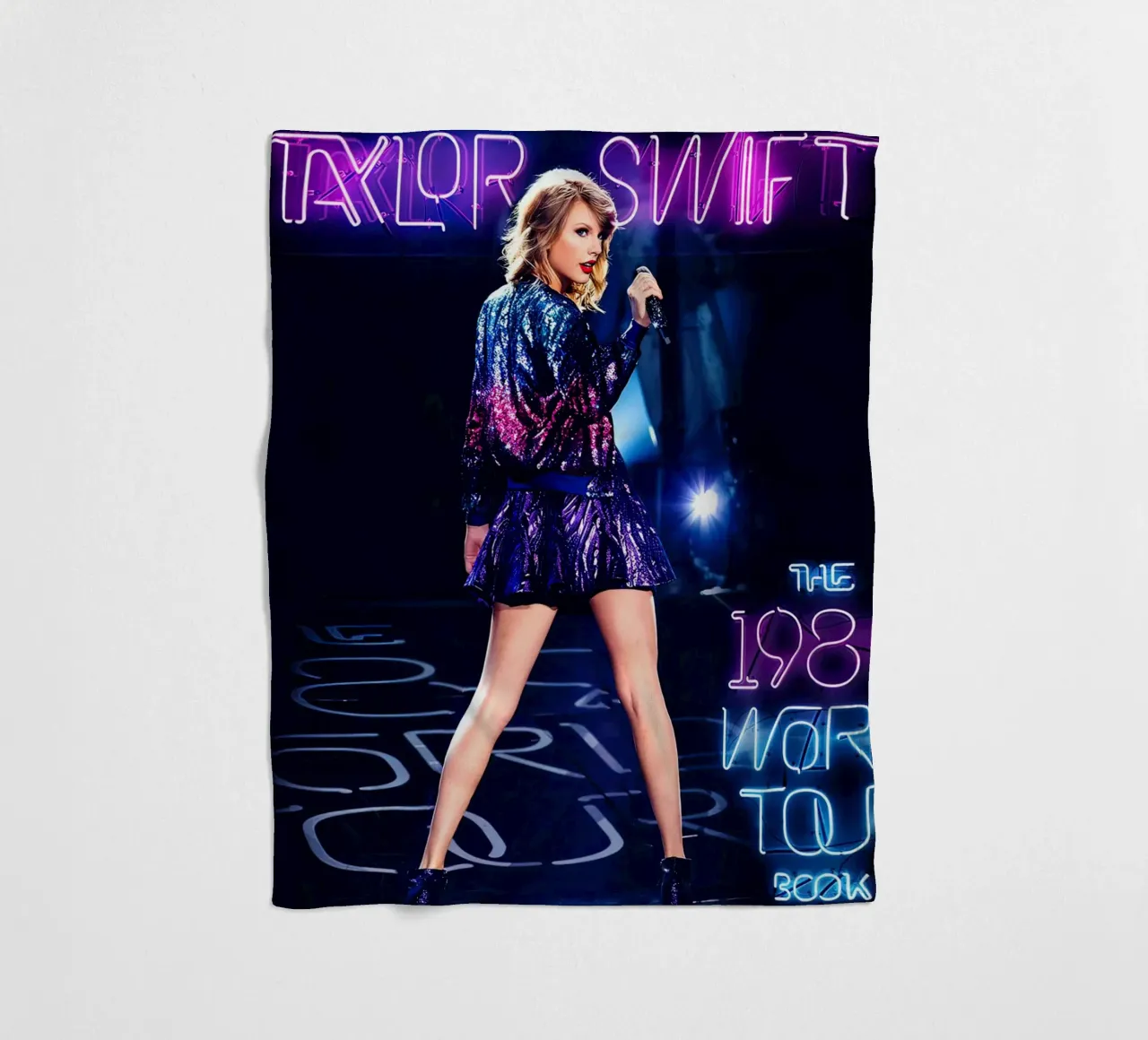 Taylor Swift al neon coperta in pile da shiners